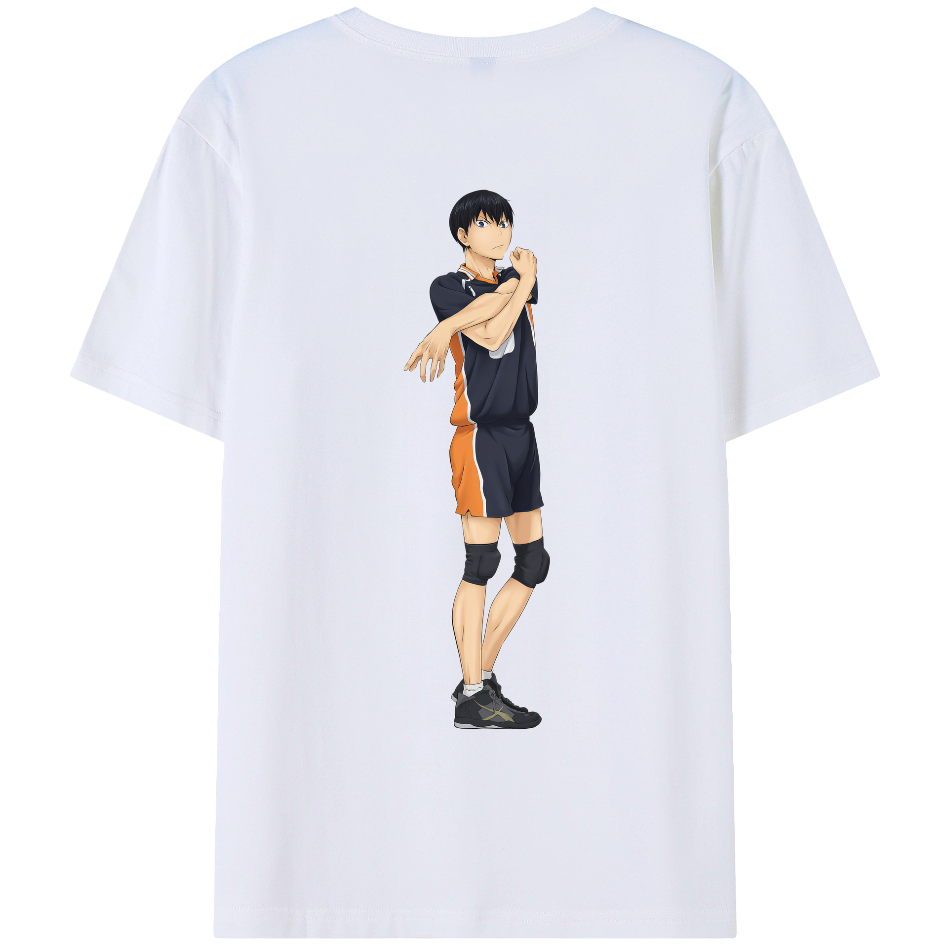 （画像用） ハイキュー!! Haikyu!! 綿100％ メンズ半袖Tシャツ（バックプリント） 通気性