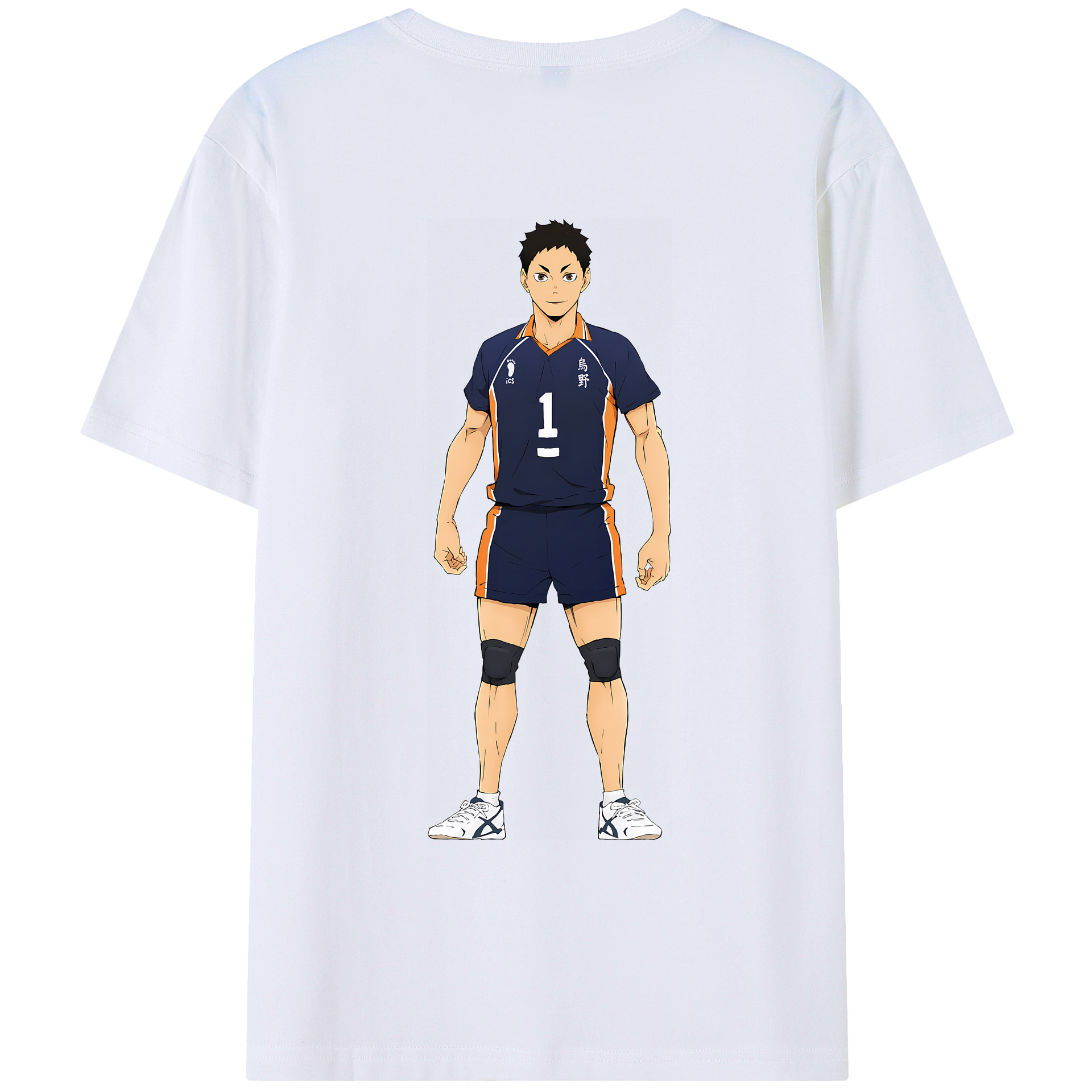 （画像用） ハイキュー!! Haikyu!! 綿100％ メンズ半袖Tシャツ（バックプリント） 通気性