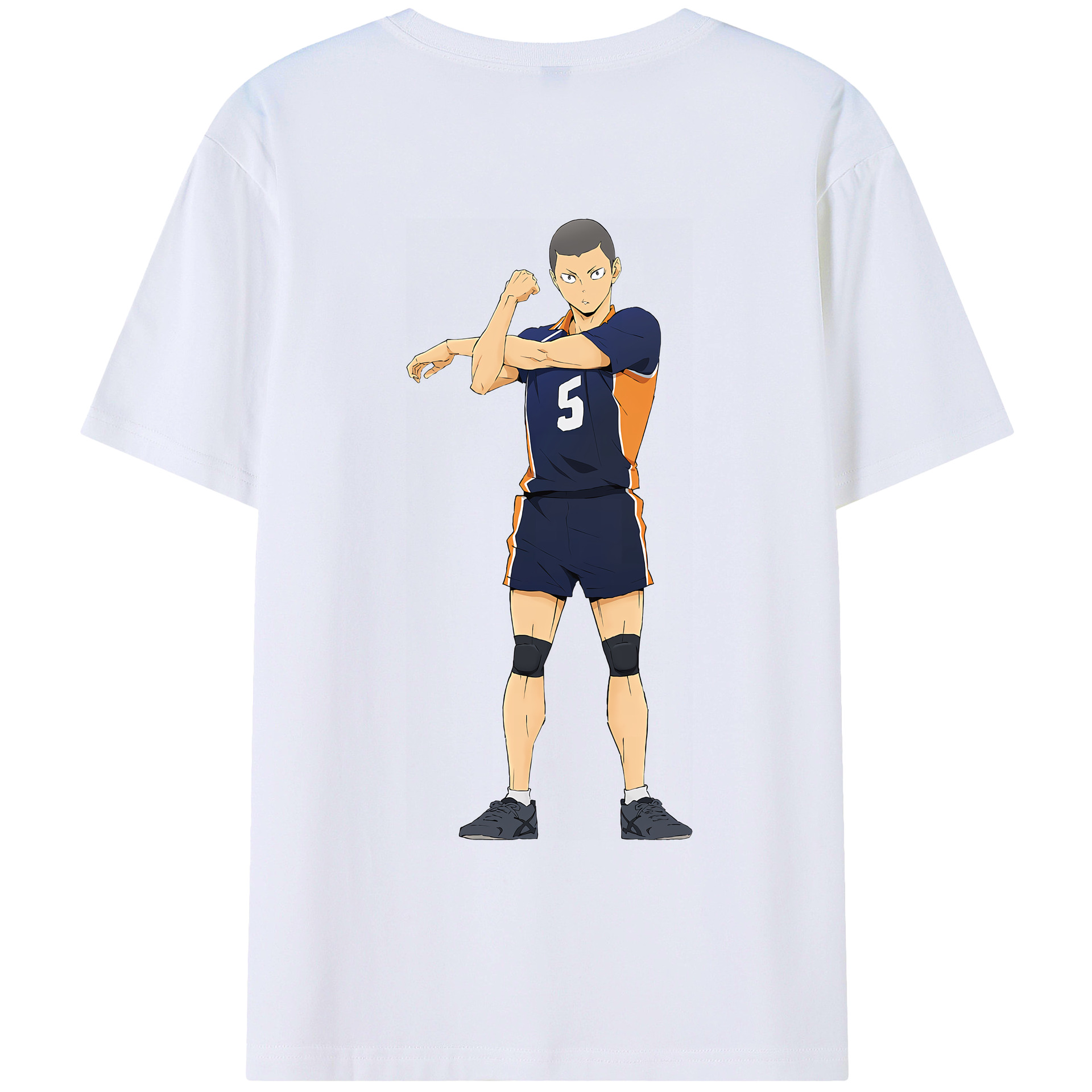 （画像用） ハイキュー!! Haikyu!! 綿100％ メンズ半袖Tシャツ（バックプリント） 通気性