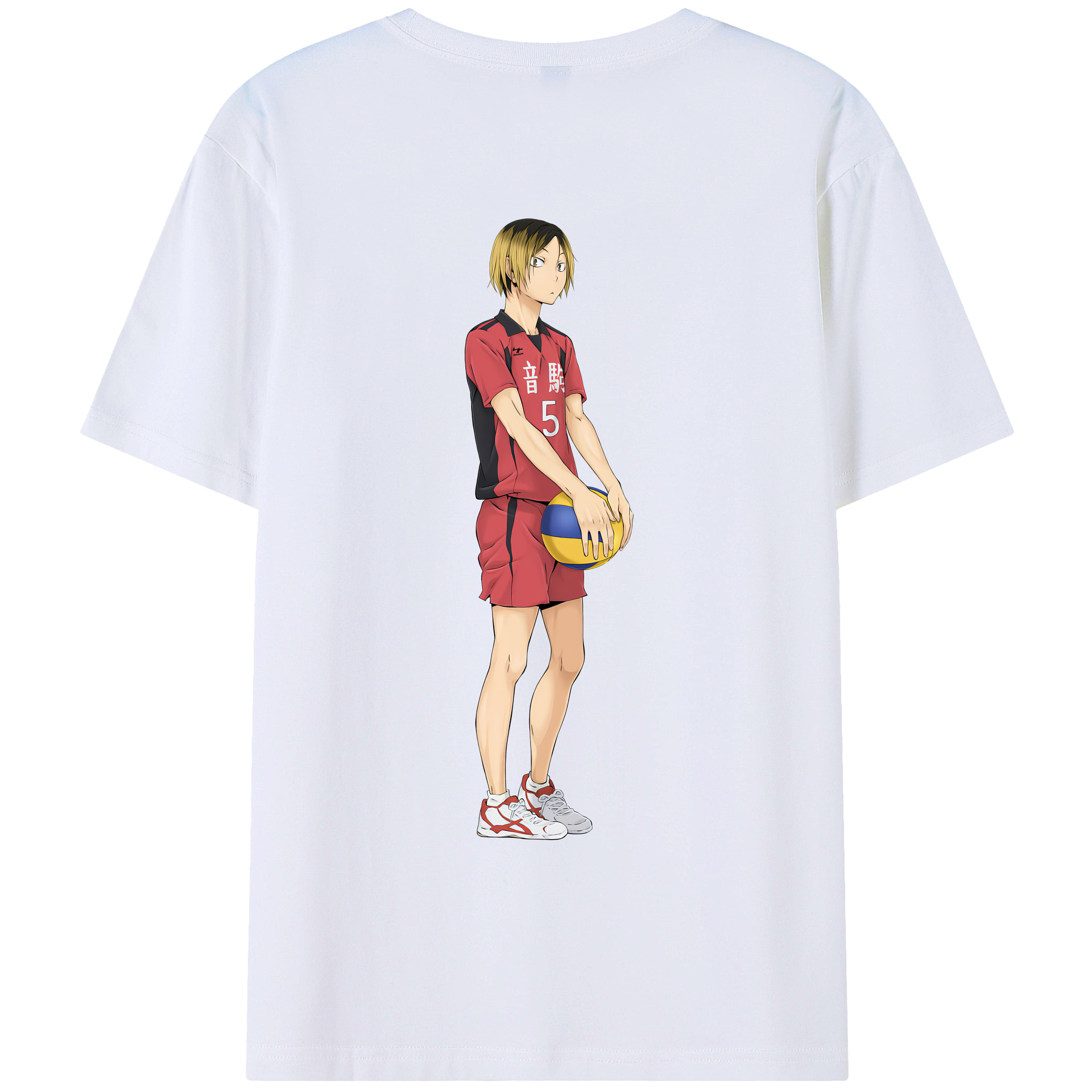 （画像用） ハイキュー!! Haikyu!! 綿100％ メンズ半袖Tシャツ（バックプリント） 通気性