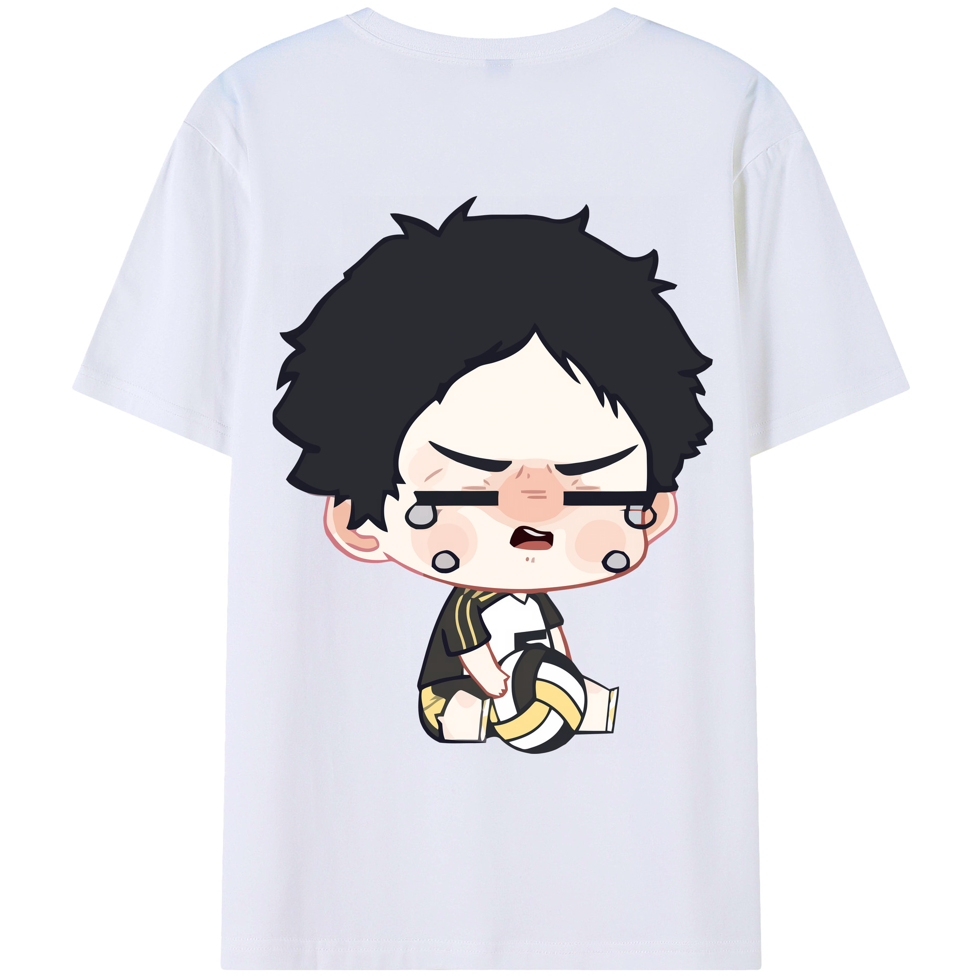 （画像用） ハイキュー!! Haikyu!! 綿100％ メンズ半袖Tシャツ（バックプリント） 通気性