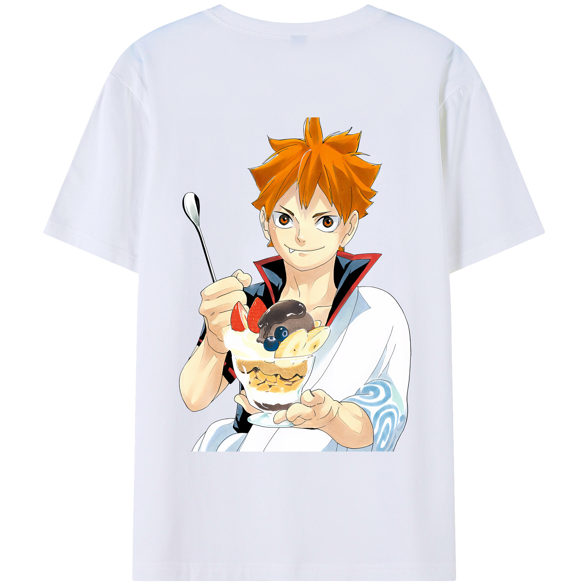 （画像用） ハイキュー!! Haikyu!! 綿100％ メンズ半袖Tシャツ（バックプリント） 通気性