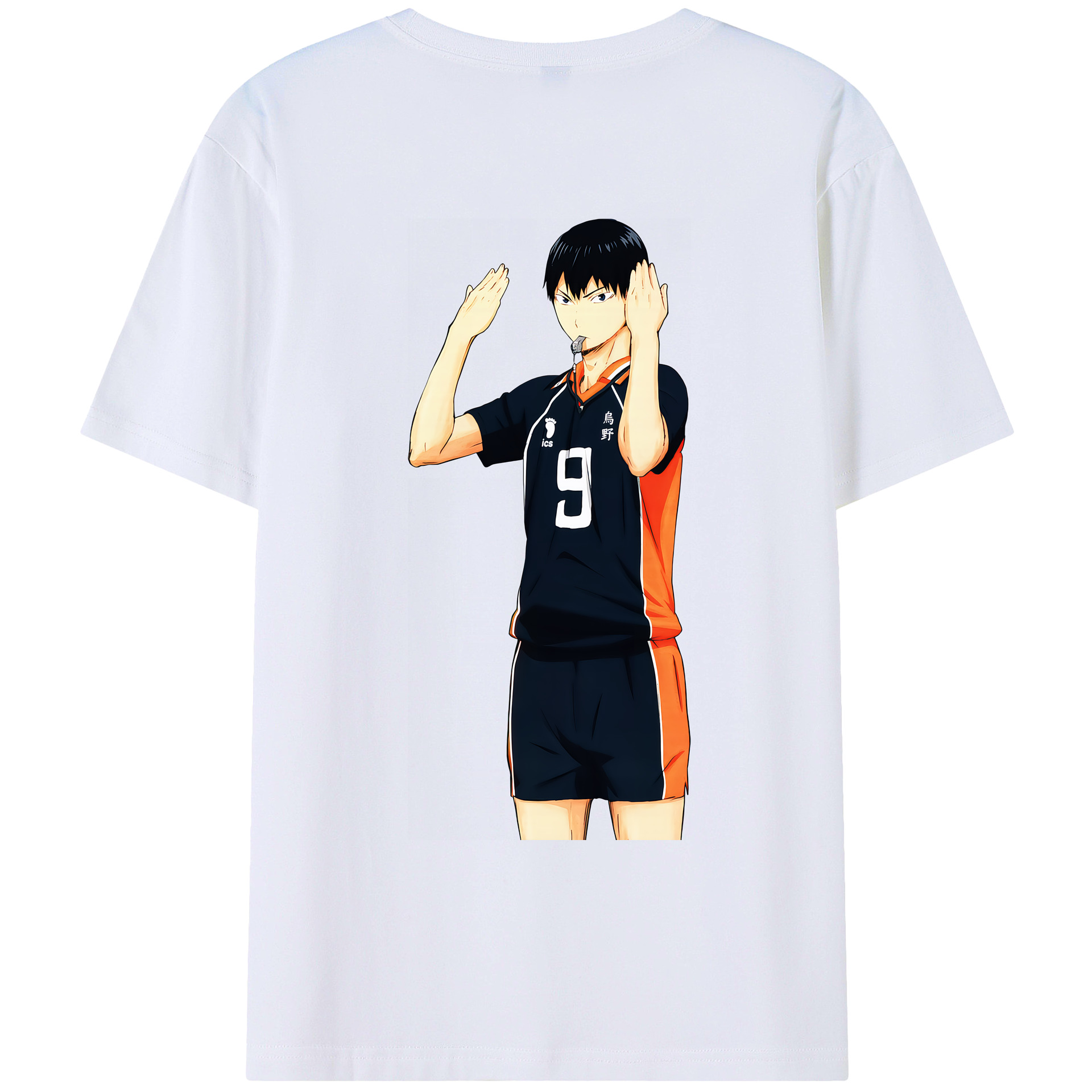 （画像用） ハイキュー!! Haikyu!! 綿100％ メンズ半袖Tシャツ（バックプリント） 通気性