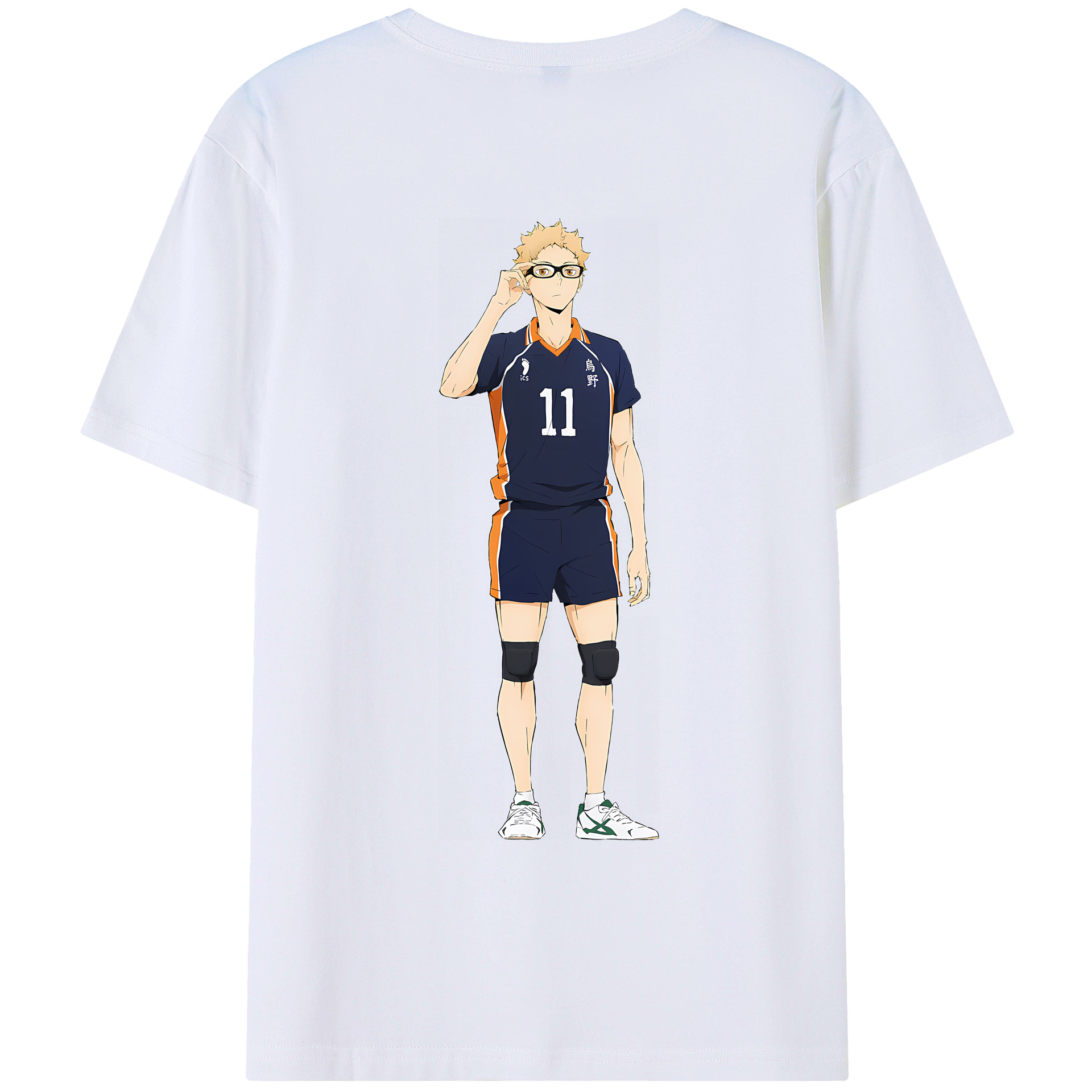 （画像用） ハイキュー!! Haikyu!! 綿100％ メンズ半袖Tシャツ（バックプリント） 通気性