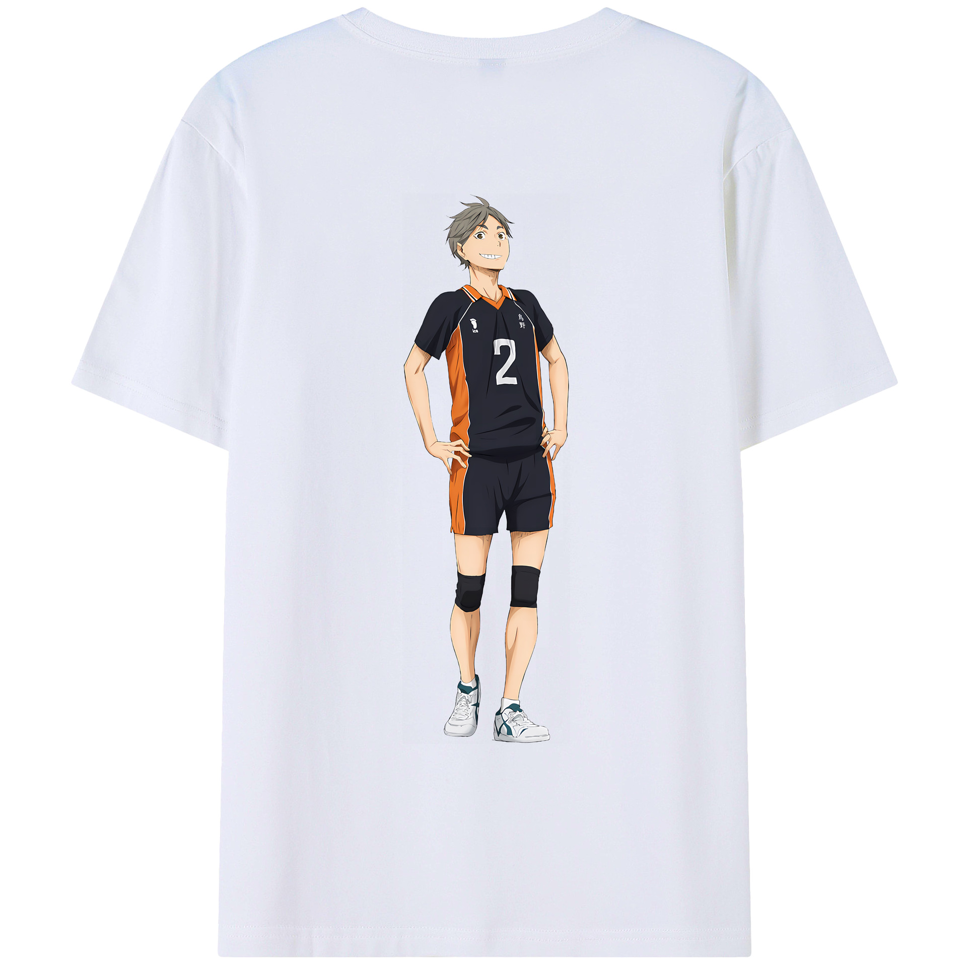 （画像用） ハイキュー!! Haikyu!! 綿100％ メンズ半袖Tシャツ（バックプリント） 通気性