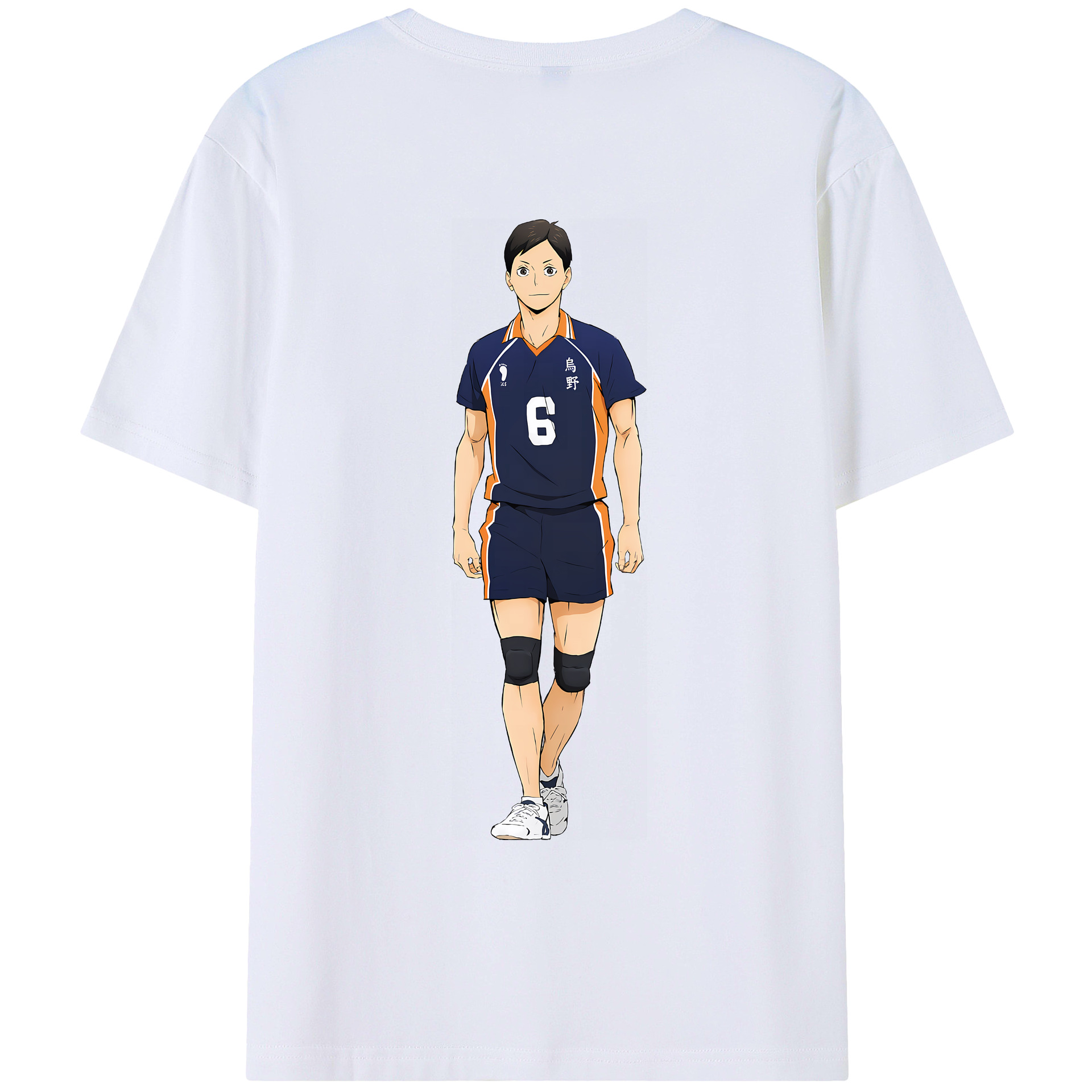 （画像用） ハイキュー!! Haikyu!! 綿100％ メンズ半袖Tシャツ（バックプリント） 通気性