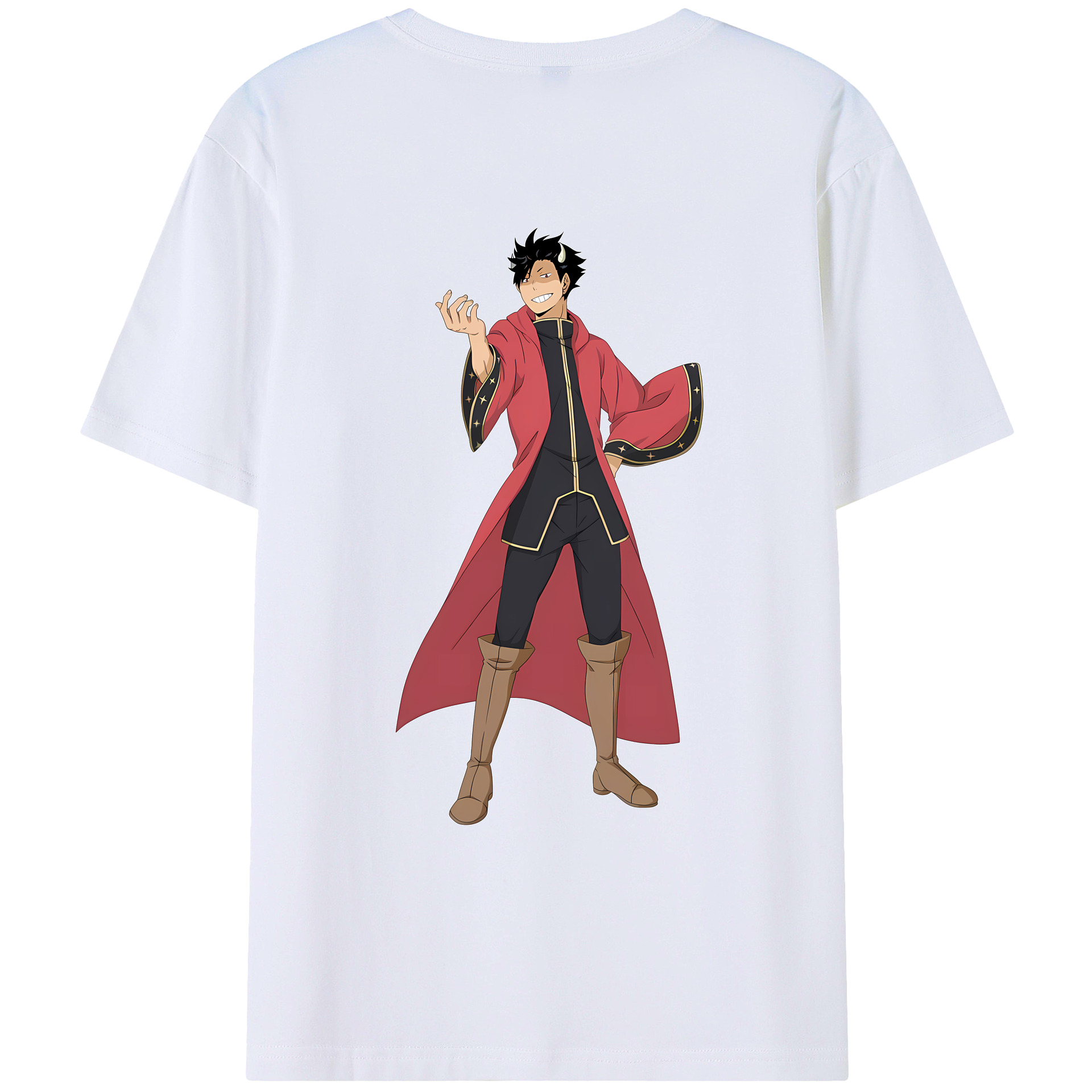 （画像用） ハイキュー!! Haikyu!! 綿100％ メンズ半袖Tシャツ（バックプリント） 通気性