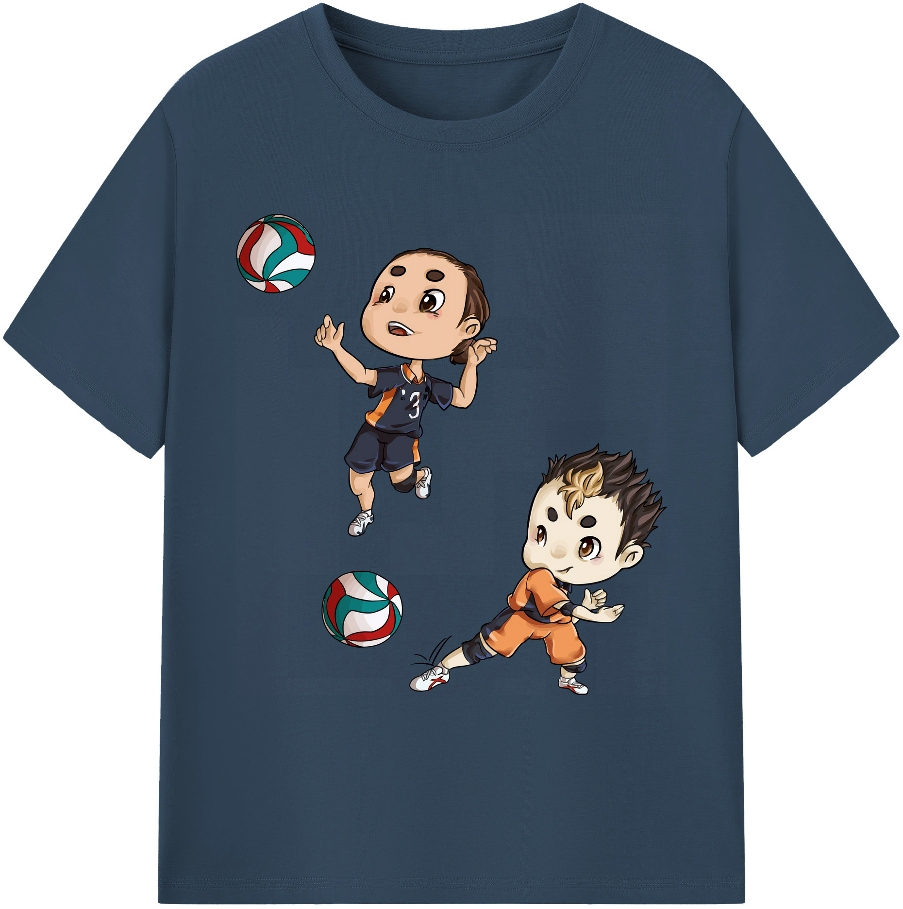 （画像用） ハイキュー!! Haikyu!! 綿100％ メンズ半袖Tシャツ｜肌触りやわらか＆通気性