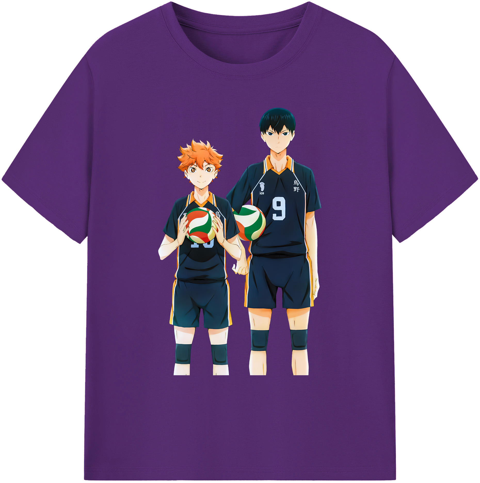 （画像用） ハイキュー!! Haikyu!! 綿100％ メンズ半袖Tシャツ｜肌触りやわらか＆通気性