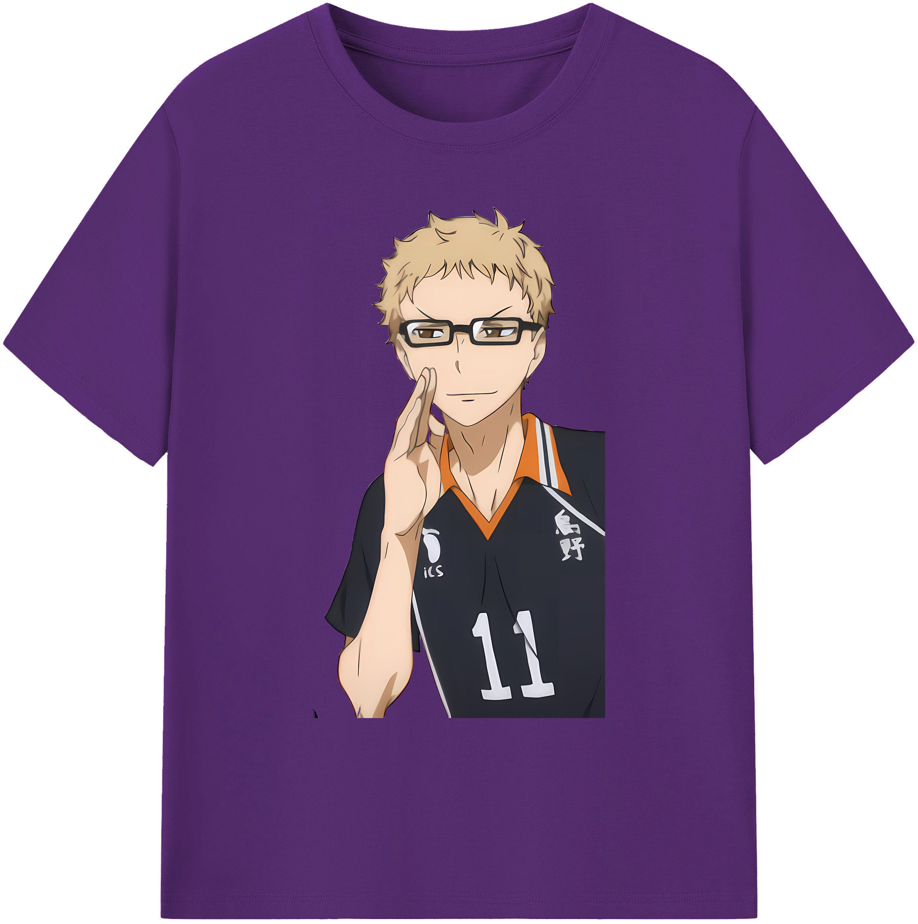 （画像用） ハイキュー!! Haikyu!! 綿100％ メンズ半袖Tシャツ｜肌触りやわらか＆通気性