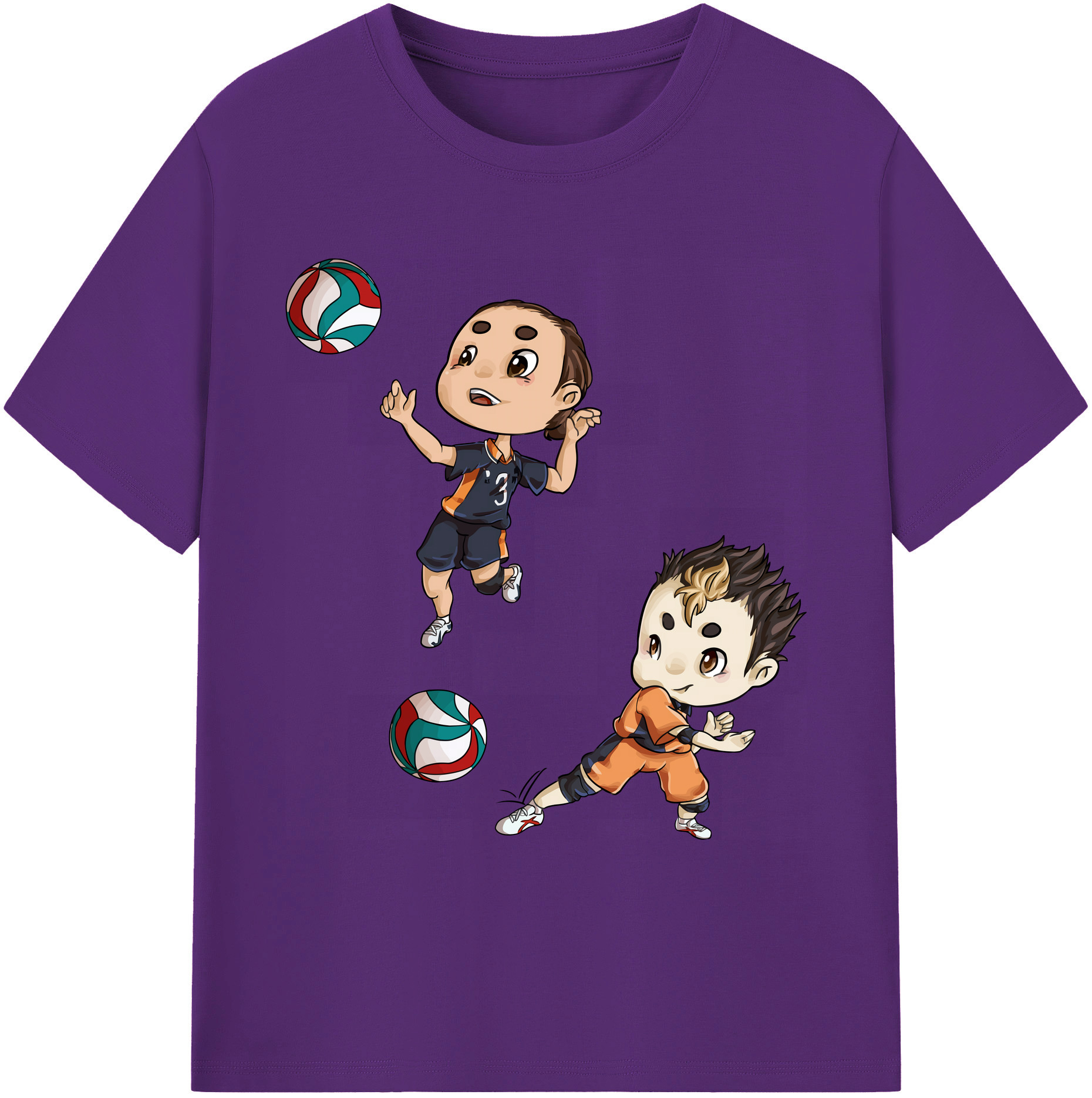 （画像用） ハイキュー!! Haikyu!! 綿100％ メンズ半袖Tシャツ｜肌触りやわらか＆通気性