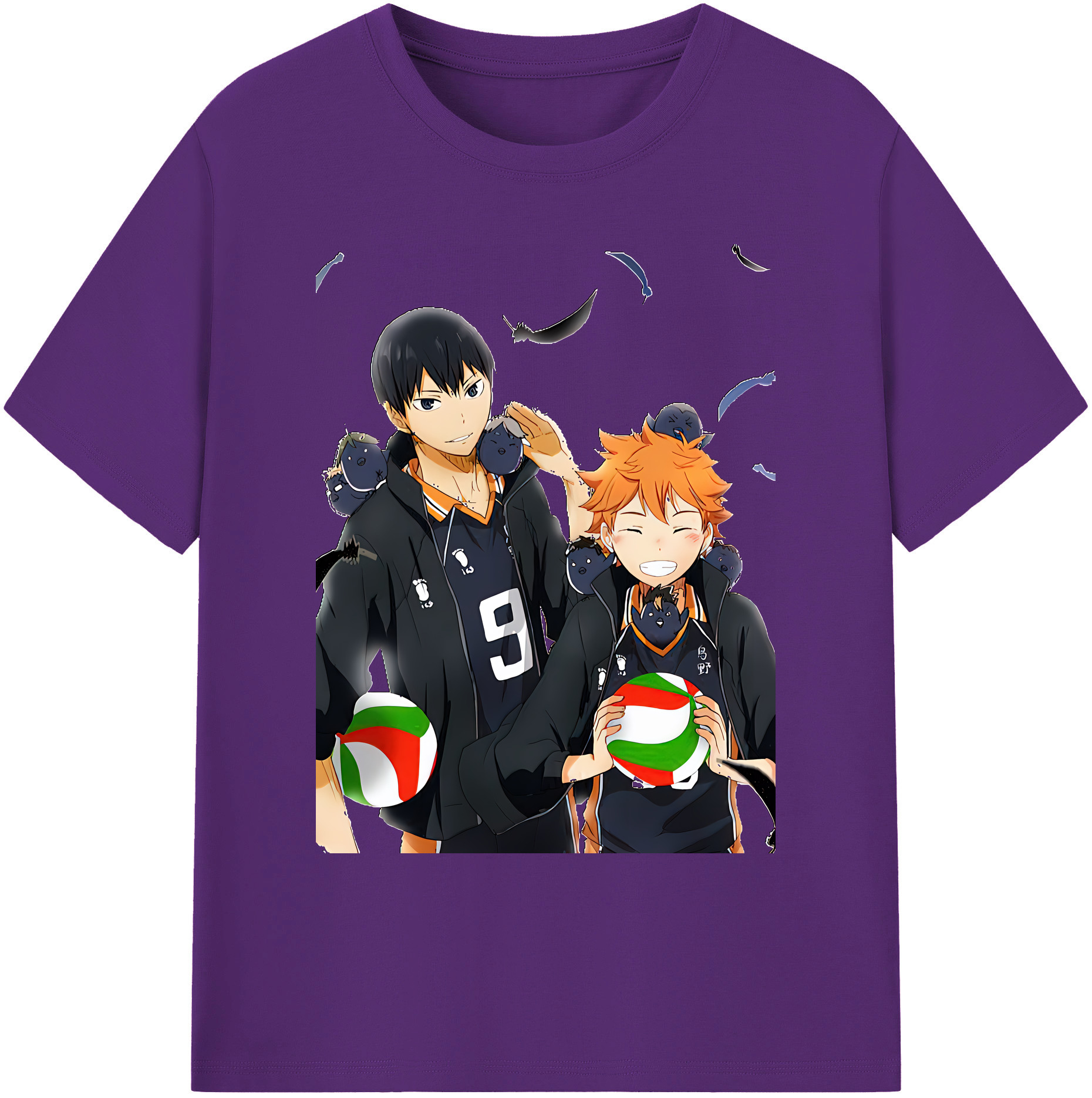 （画像用） ハイキュー!! Haikyu!! 綿100％ メンズ半袖Tシャツ｜肌触りやわらか＆通気性