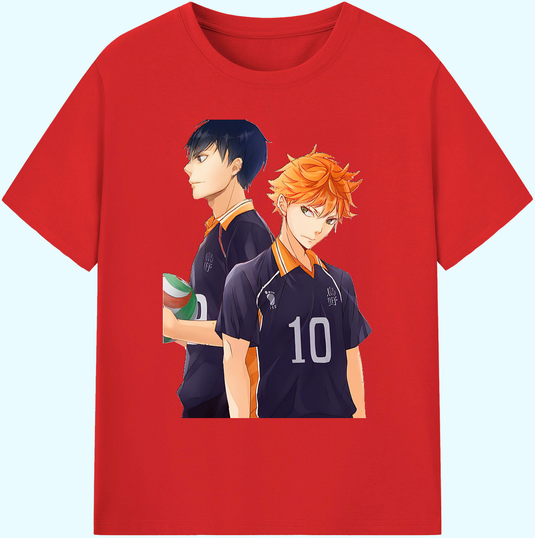 （画像用） ハイキュー!! Haikyu!! 綿100％ メンズ半袖Tシャツ｜肌触りやわらか＆通気性
