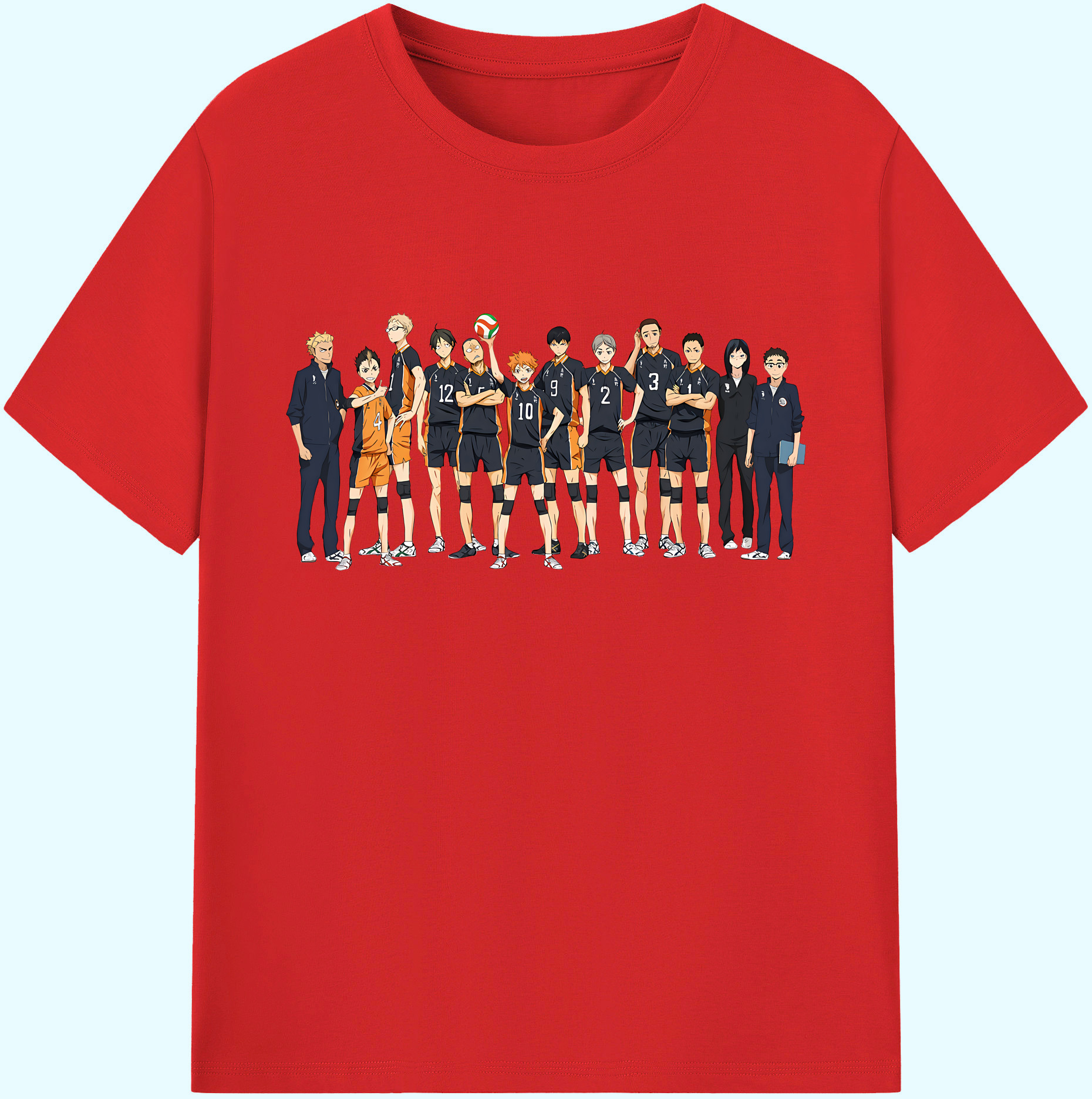 （画像用） ハイキュー!! Haikyu!! 綿100％ メンズ半袖Tシャツ｜肌触りやわらか＆通気性