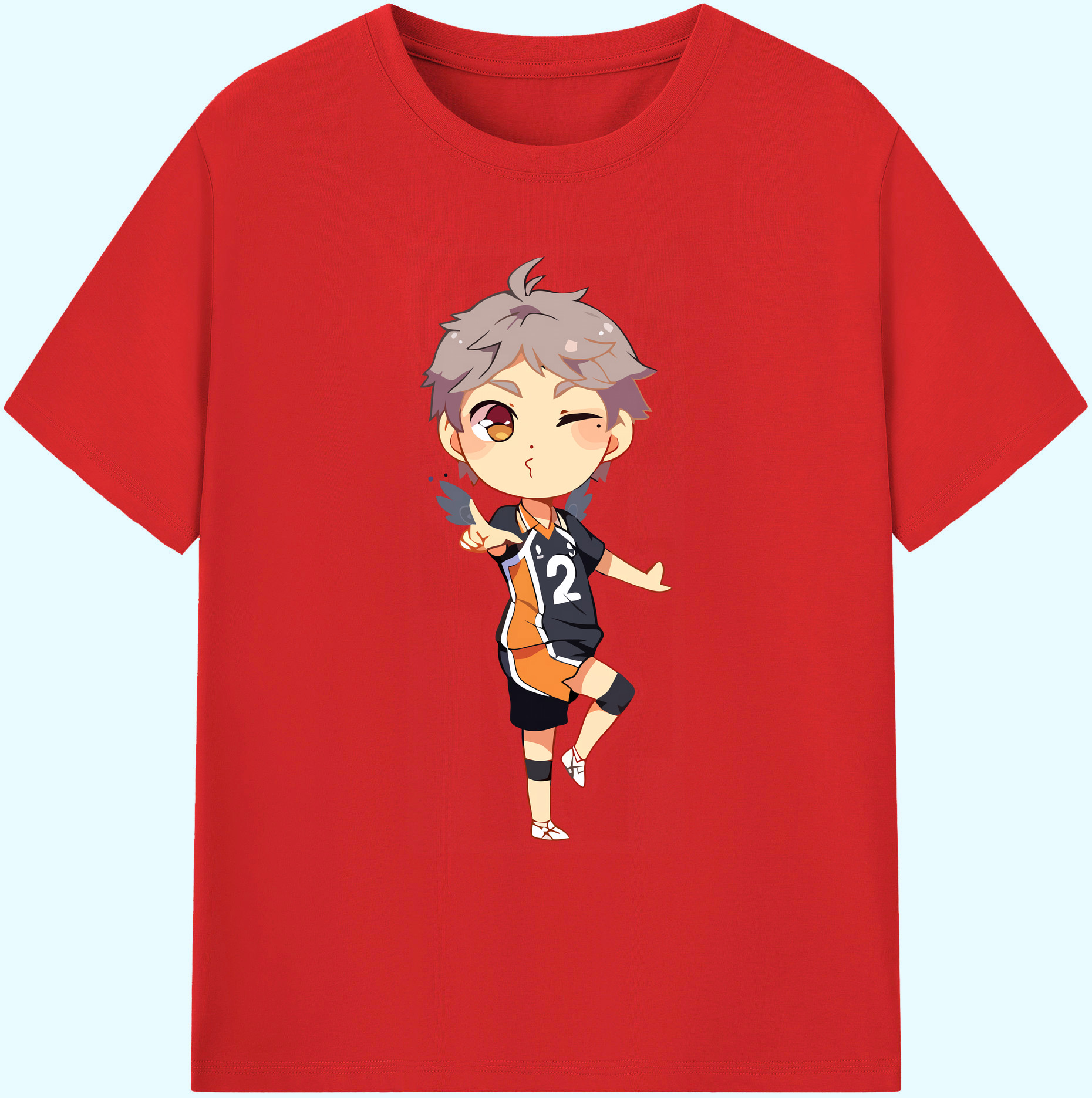 （画像用） ハイキュー!! Haikyu!! 綿100％ メンズ半袖Tシャツ｜肌触りやわらか＆通気性