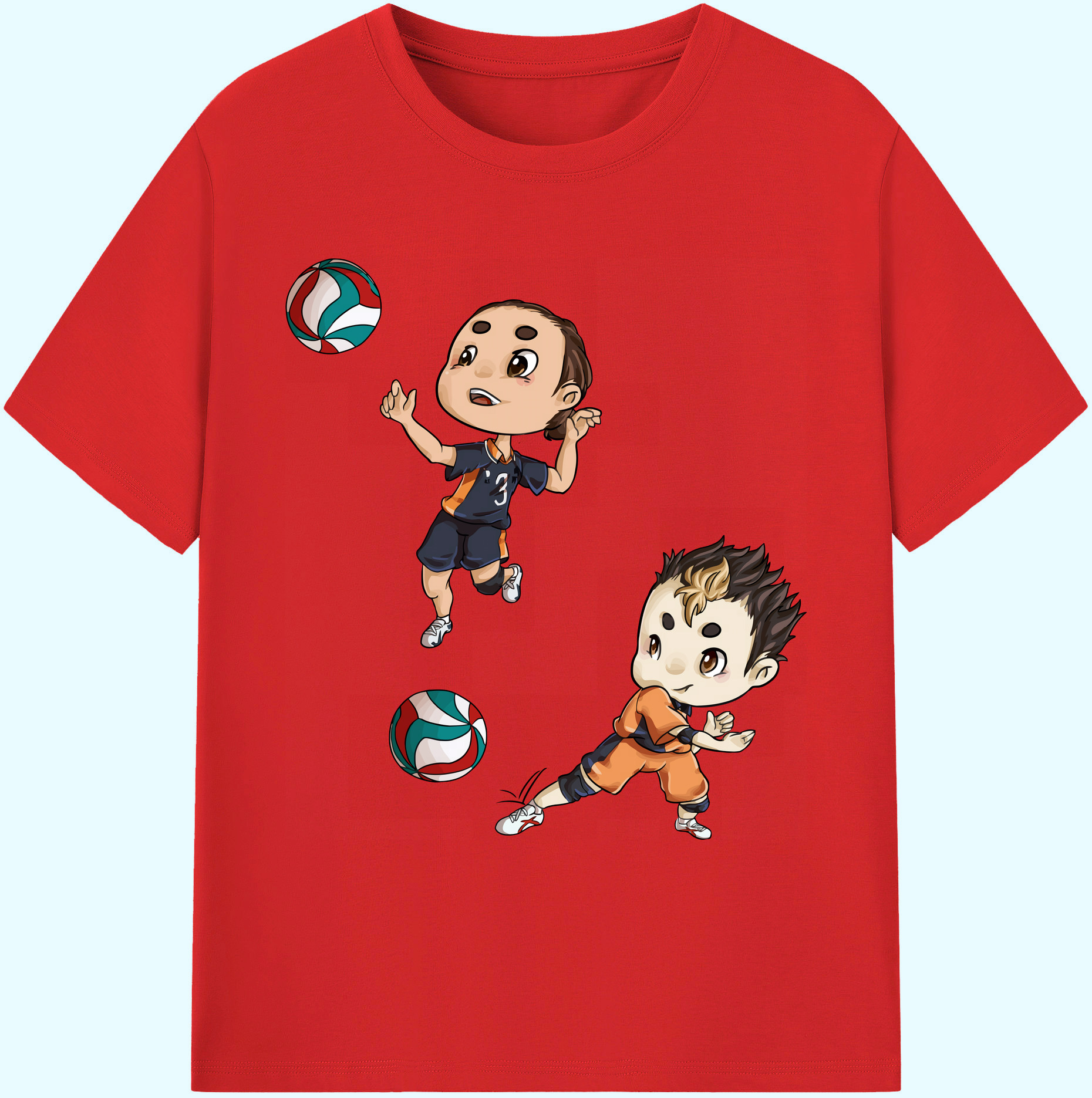 （画像用） ハイキュー!! Haikyu!! 綿100％ メンズ半袖Tシャツ｜肌触りやわらか＆通気性