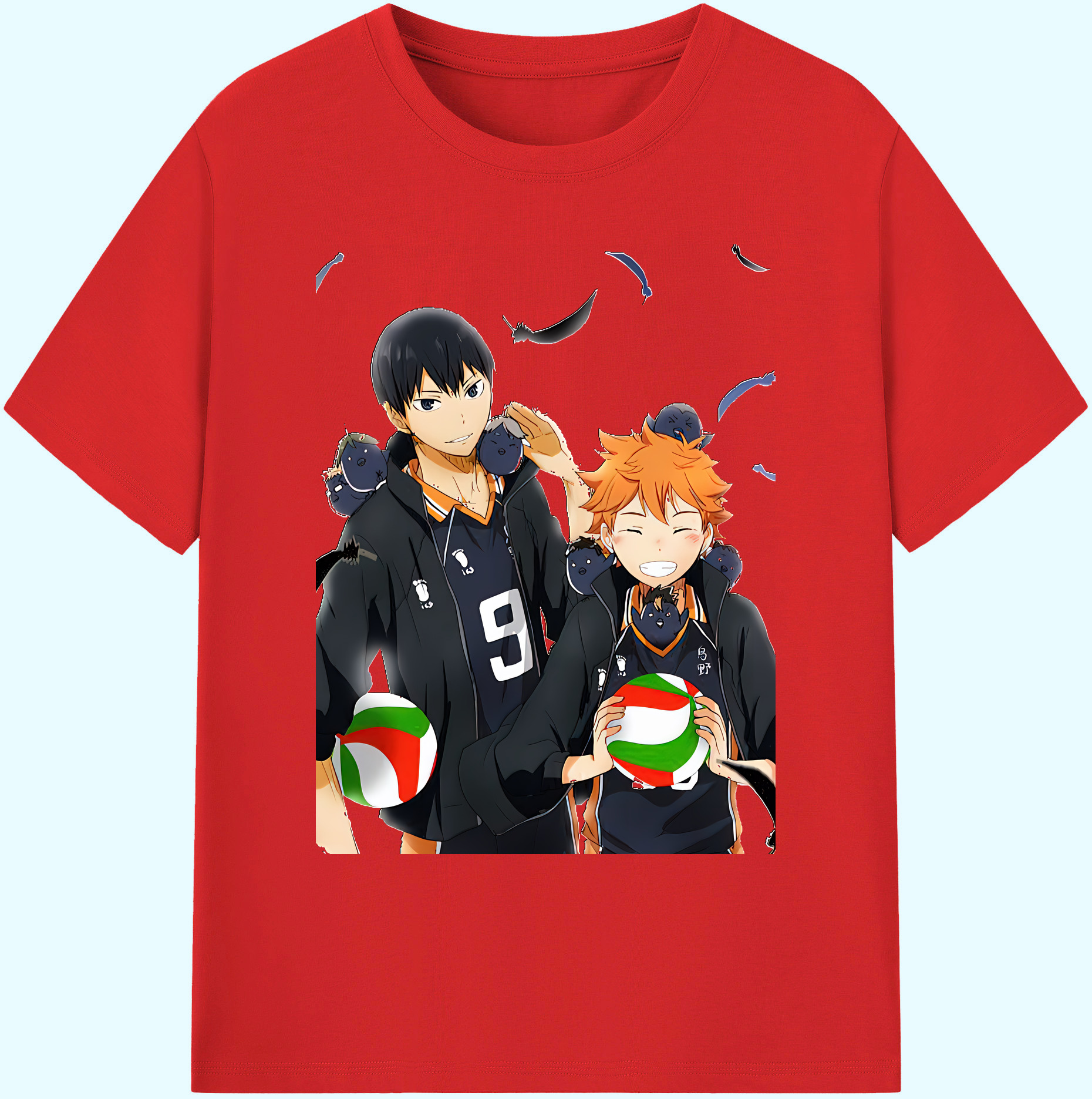 （画像用） ハイキュー!! Haikyu!! 綿100％ メンズ半袖Tシャツ｜肌触りやわらか＆通気性