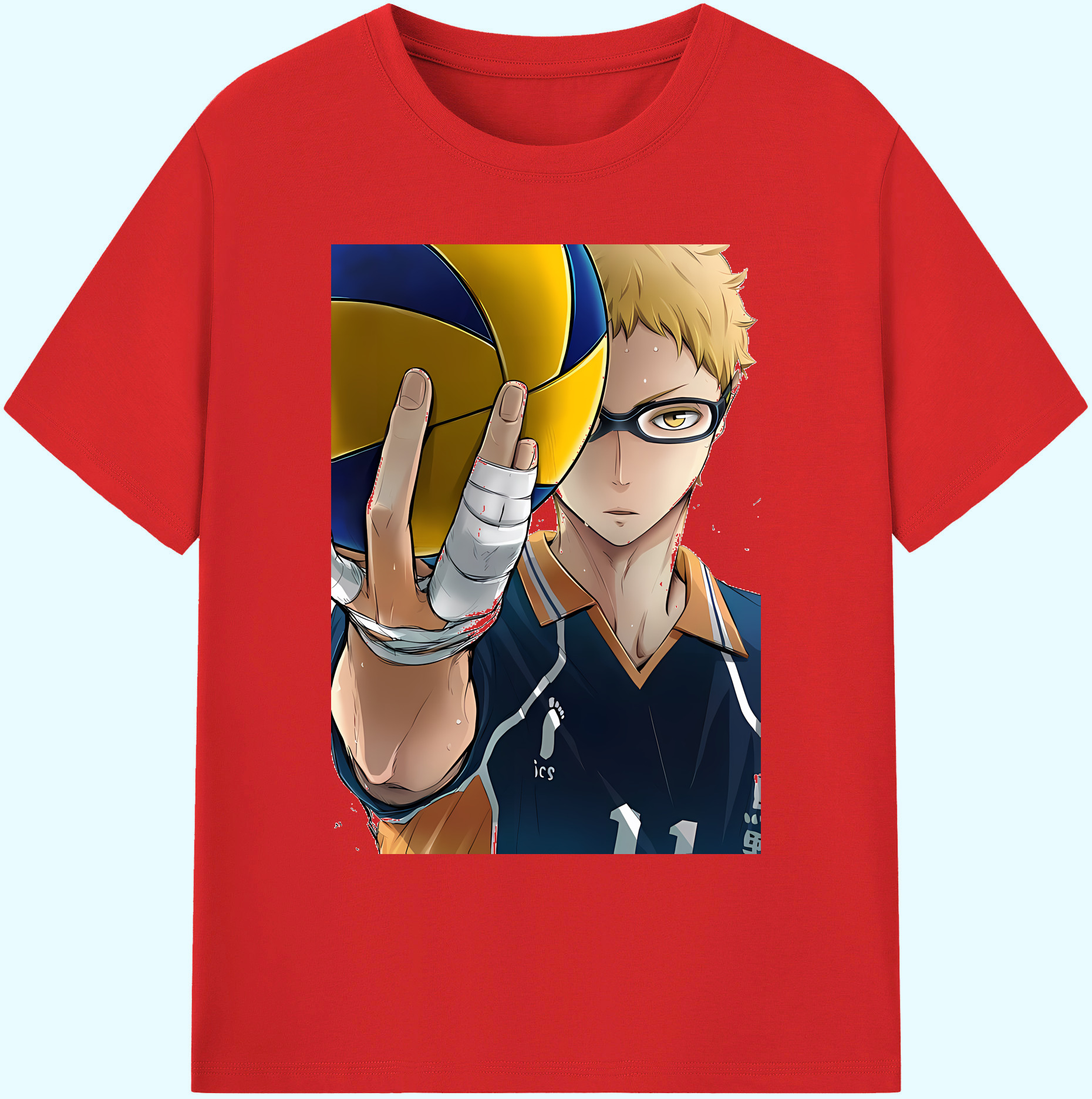 （画像用） ハイキュー!! Haikyu!! 綿100％ メンズ半袖Tシャツ｜肌触りやわらか＆通気性