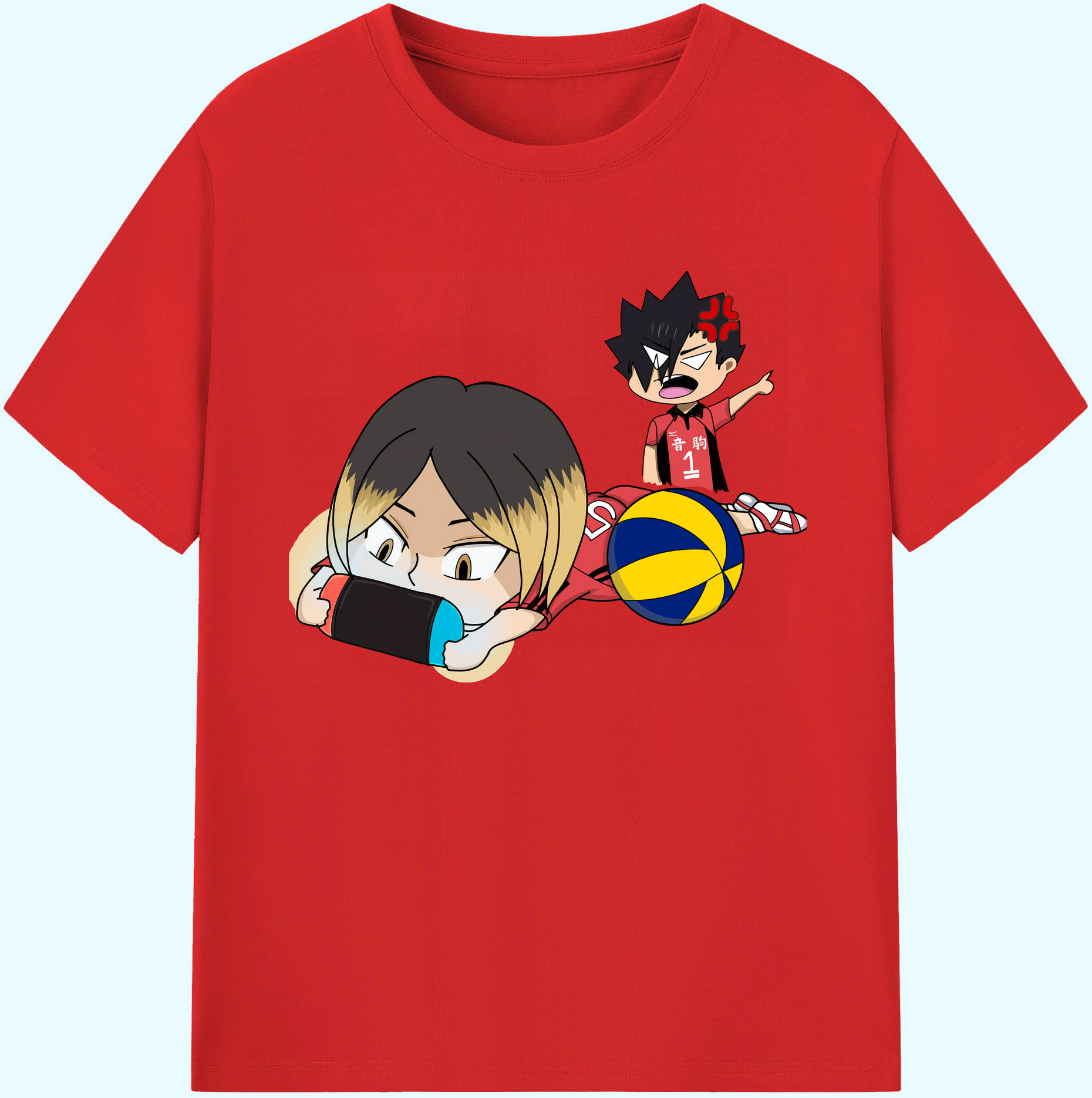 （画像用） ハイキュー!! Haikyu!! 綿100％ メンズ半袖Tシャツ｜肌触りやわらか＆通気性
