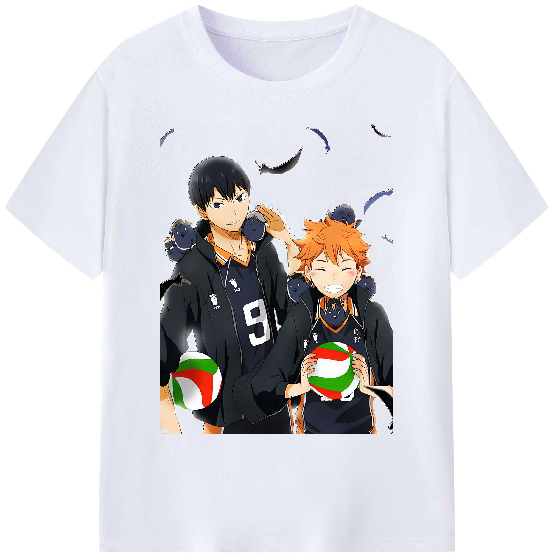 （画像用） ハイキュー!! Haikyu!! 綿100％ メンズ半袖Tシャツ｜肌触りやわらか＆通気性