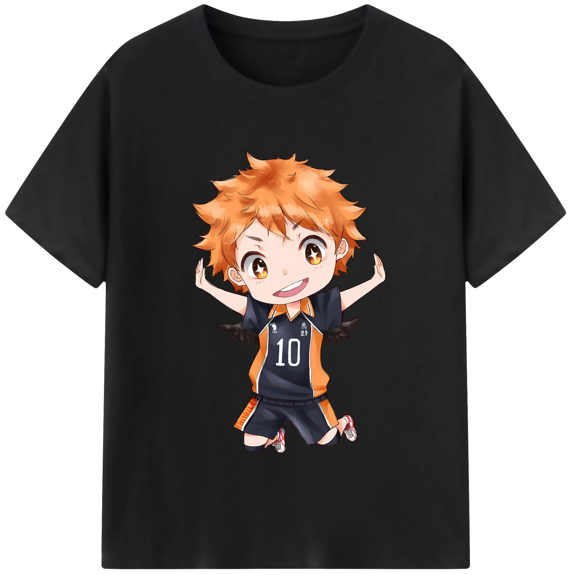 （画像用） ハイキュー!! Haikyu!! レディースカジュアルプリントTシャツ（綿100％）