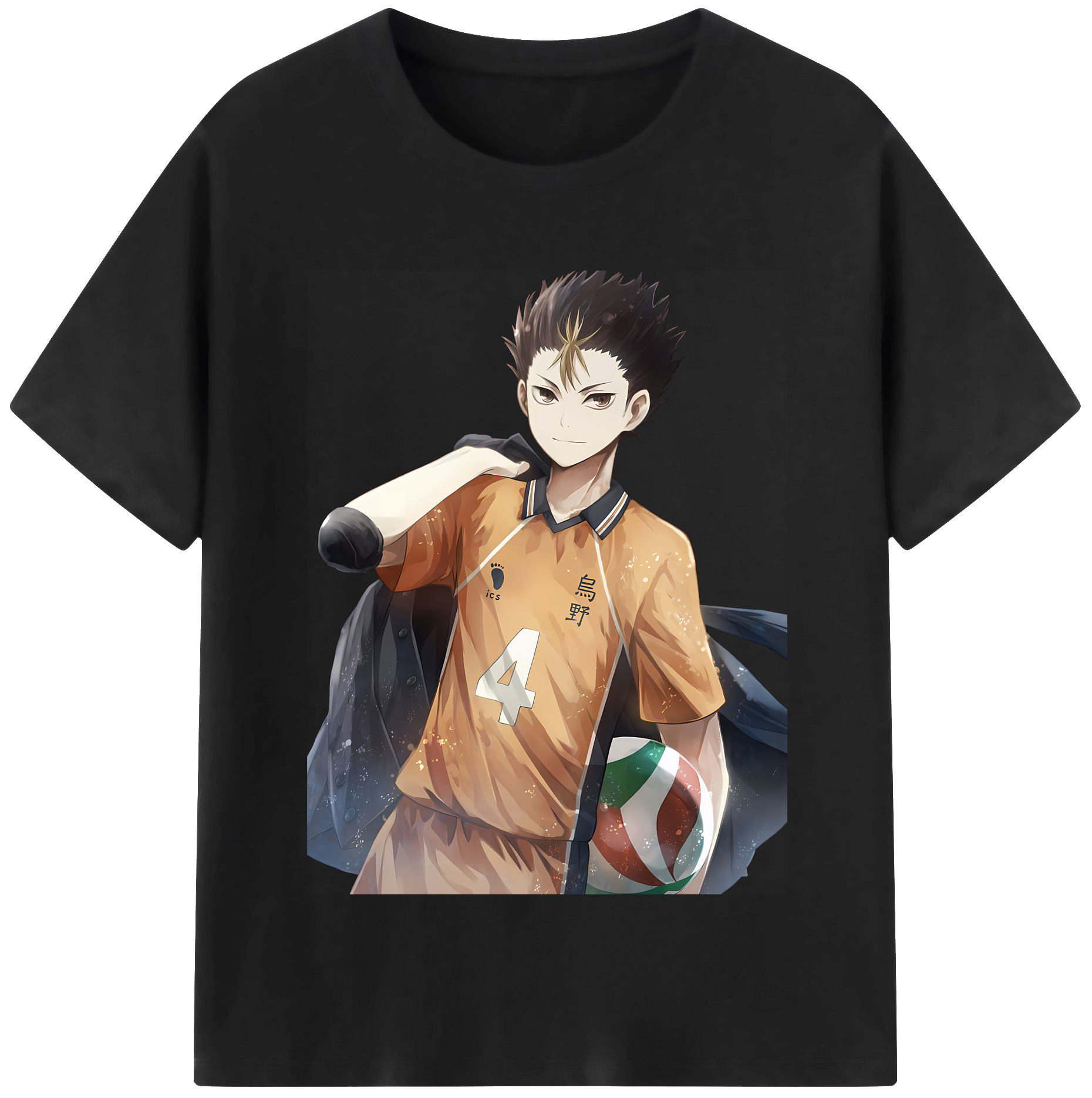 （画像用） ハイキュー!! Haikyu!! レディースカジュアルプリントTシャツ（綿100％）