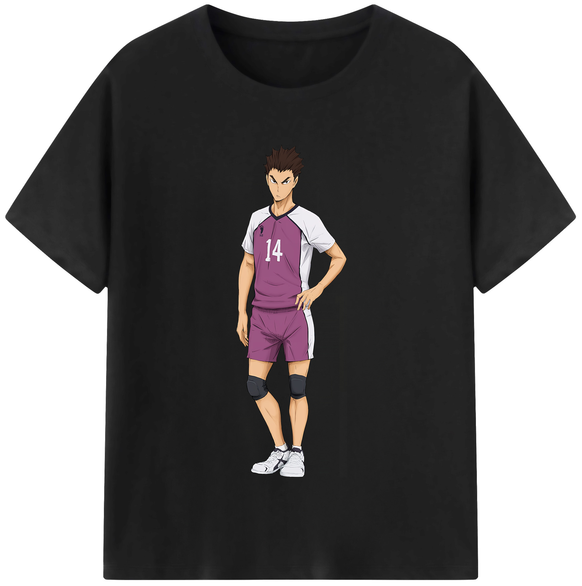 （画像用） ハイキュー!! Haikyu!! レディースカジュアルプリントTシャツ（綿100％）