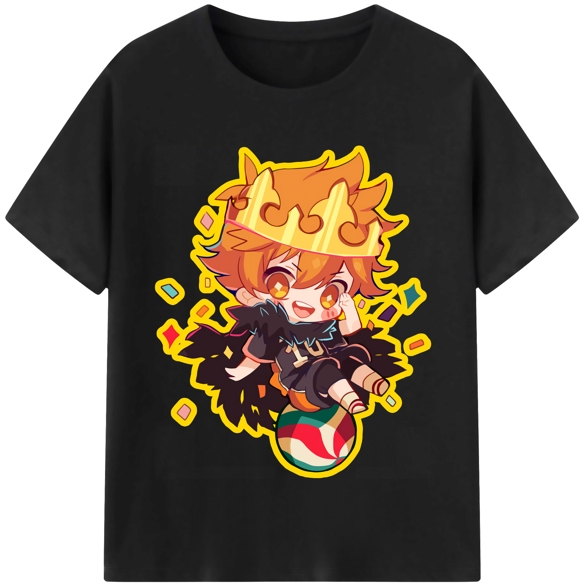 （画像用） ハイキュー!! Haikyu!! レディースカジュアルプリントTシャツ（綿100％）