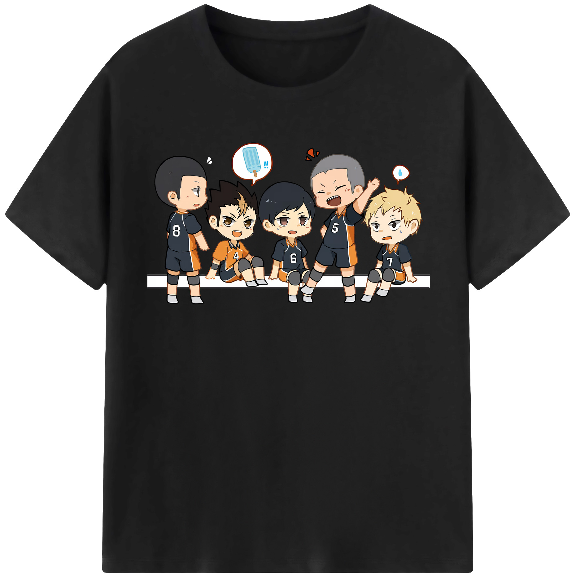 （画像用） ハイキュー!! Haikyu!! レディースカジュアルプリントTシャツ（綿100％）