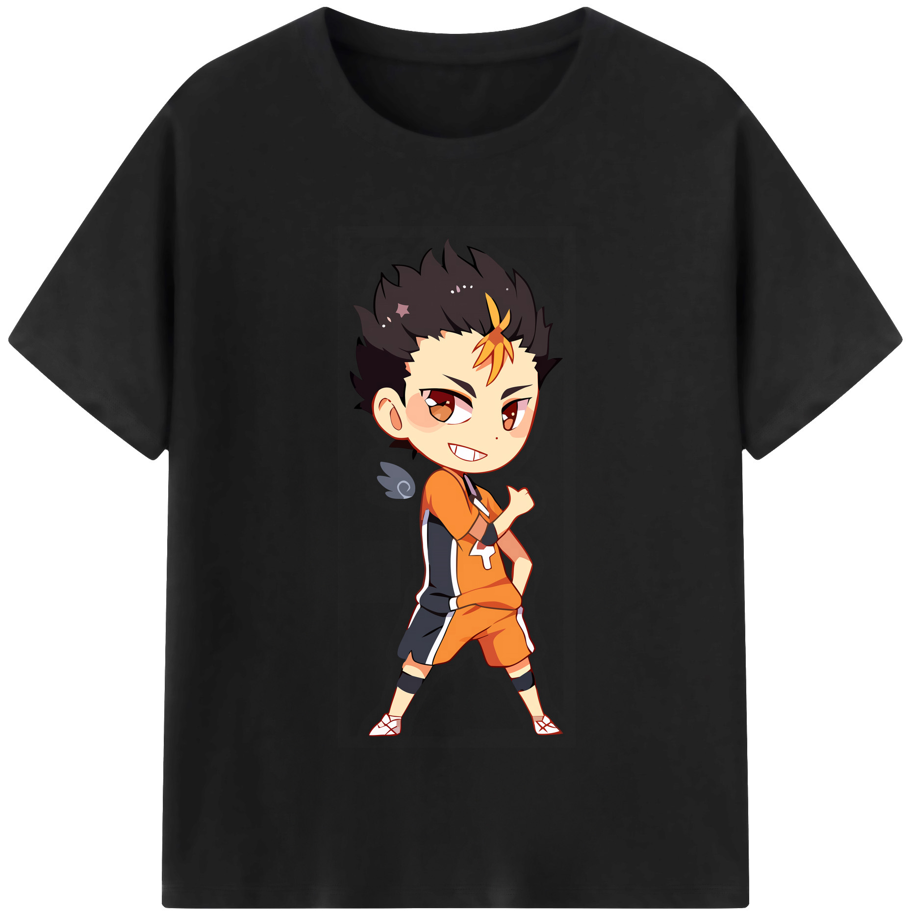 （画像用） ハイキュー!! Haikyu!! レディースカジュアルプリントTシャツ（綿100％）