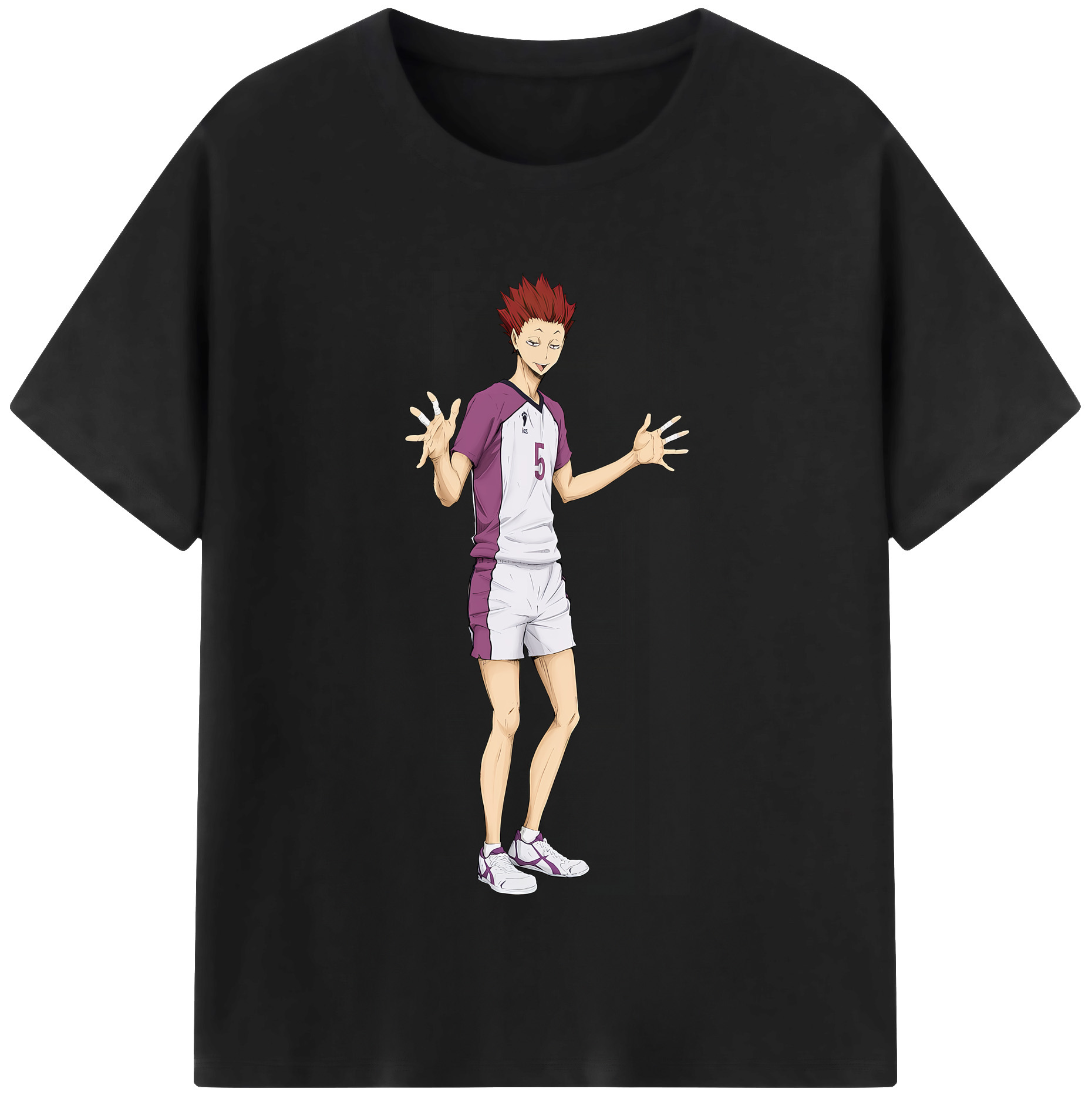 （画像用） ハイキュー!! Haikyu!! レディースカジュアルプリントTシャツ（綿100％）