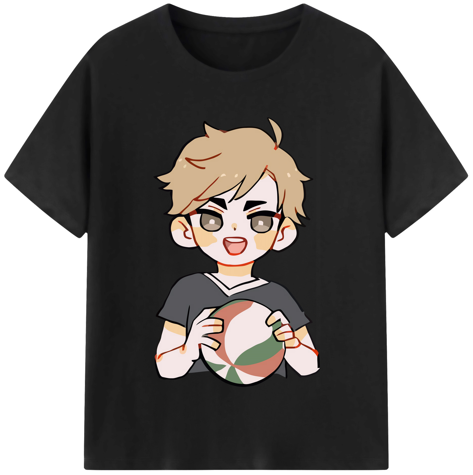 （画像用） ハイキュー!! Haikyu!! レディースカジュアルプリントTシャツ（綿100％）