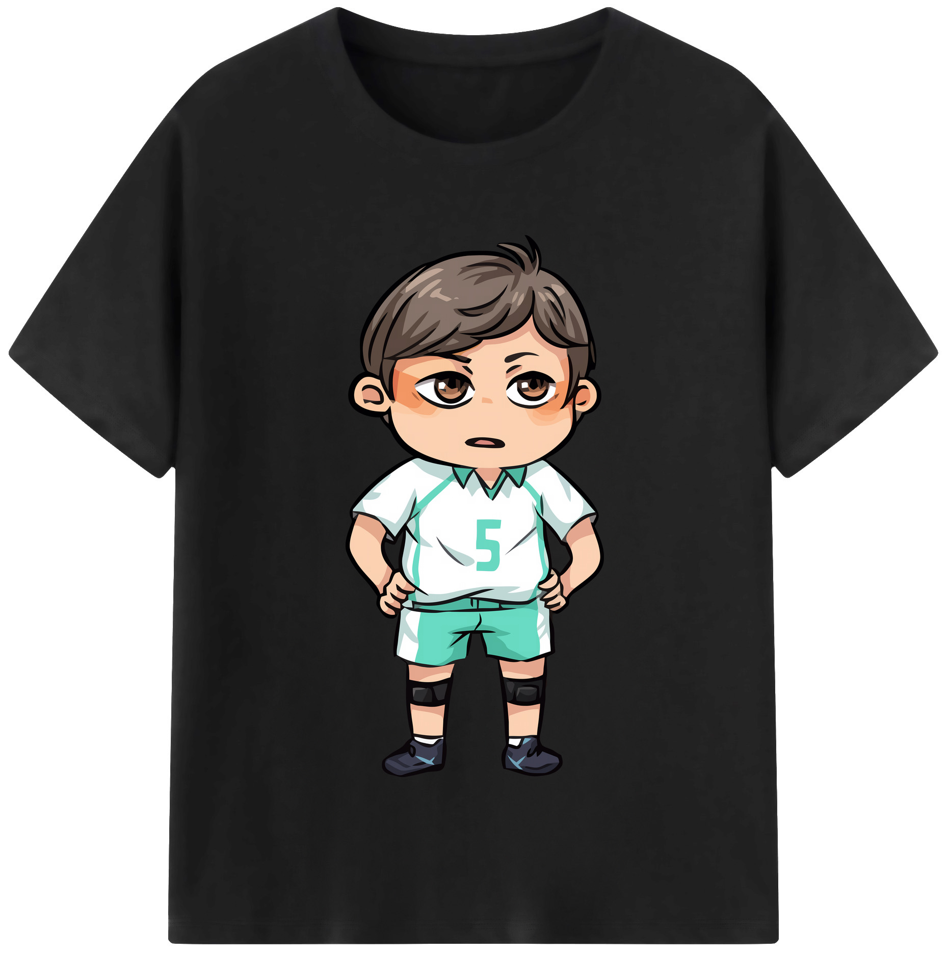 （画像用） ハイキュー!! Haikyu!! レディースカジュアルプリントTシャツ（綿100％）