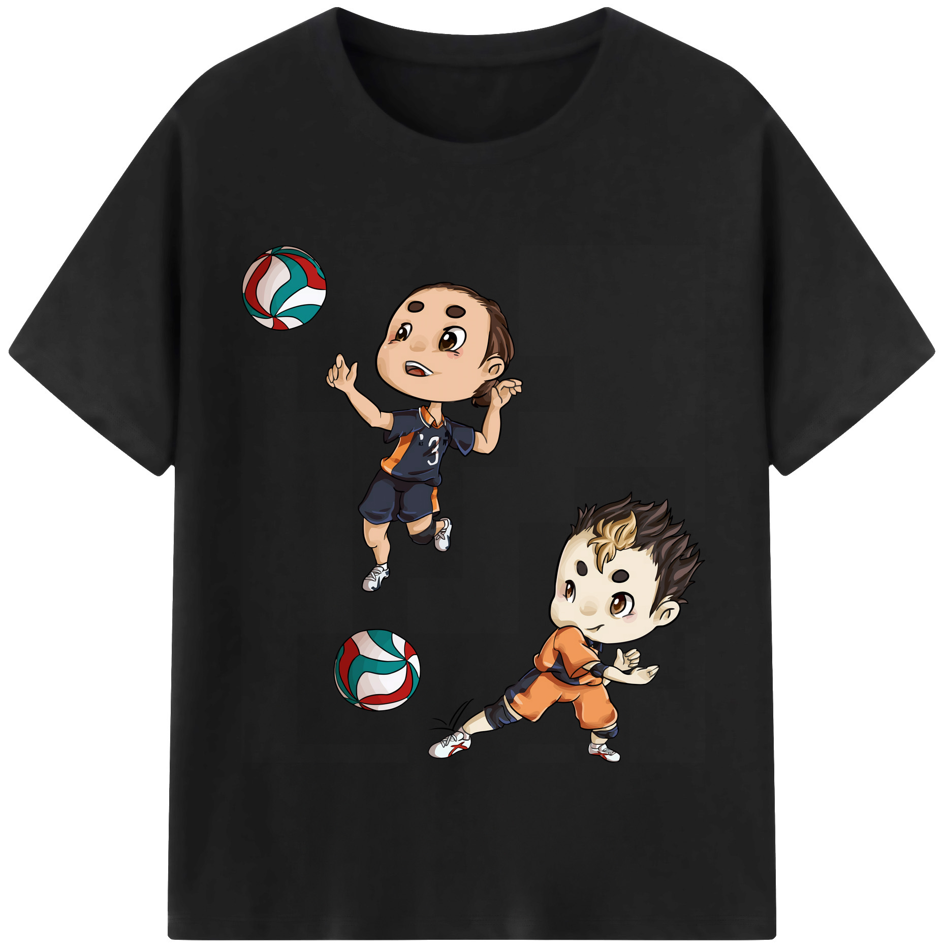 （画像用） ハイキュー!! Haikyu!! レディースカジュアルプリントTシャツ（綿100％）
