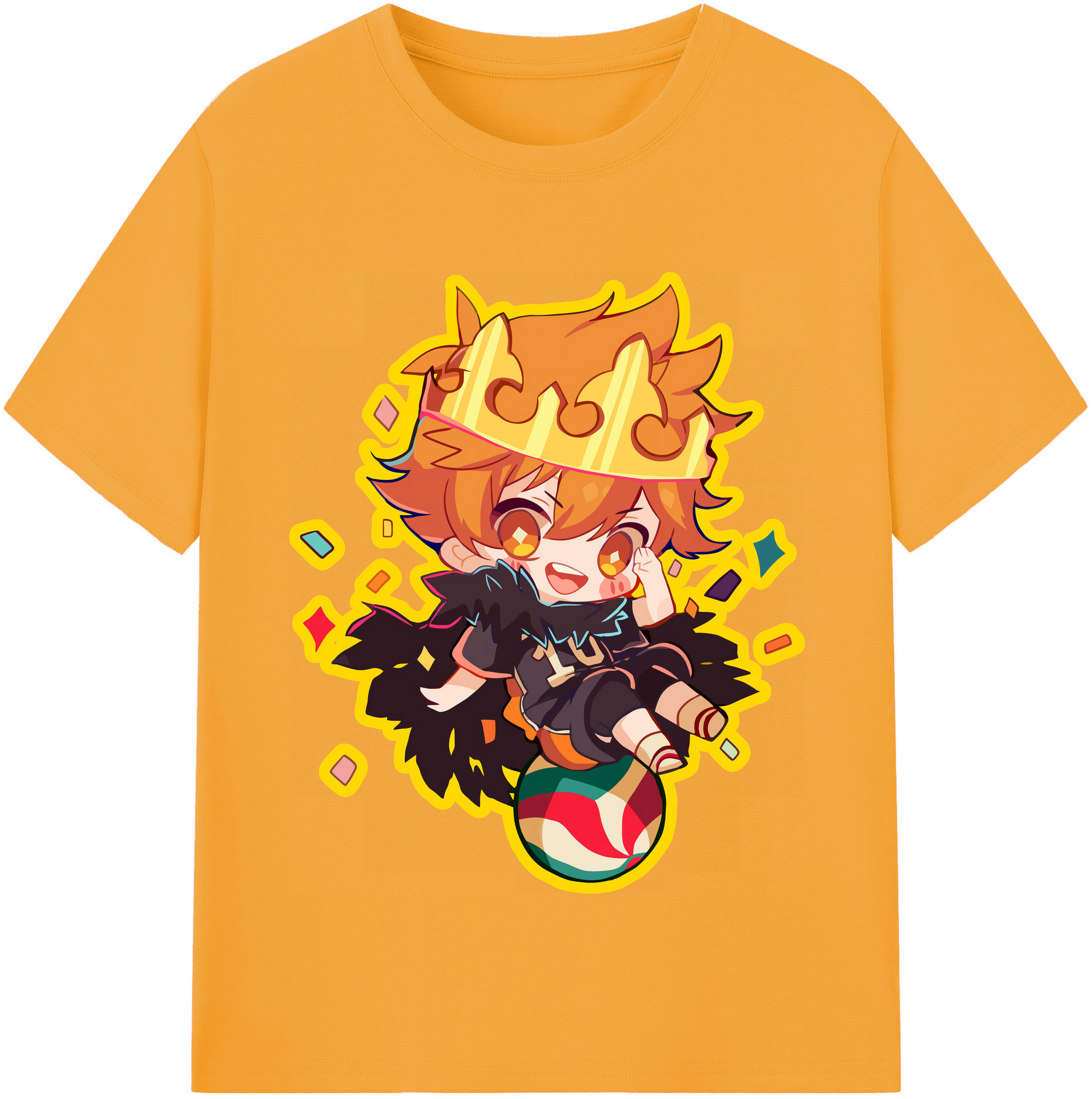 （画像用） ハイキュー!! Haikyu!! レディースカジュアルプリントTシャツ（綿100％）