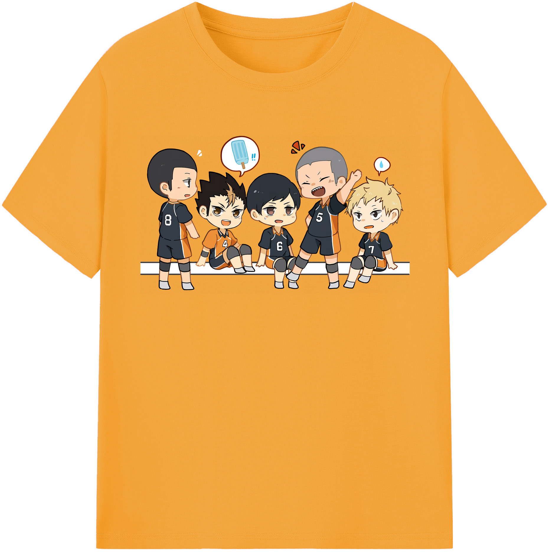 （画像用） ハイキュー!! Haikyu!! レディースカジュアルプリントTシャツ（綿100％）