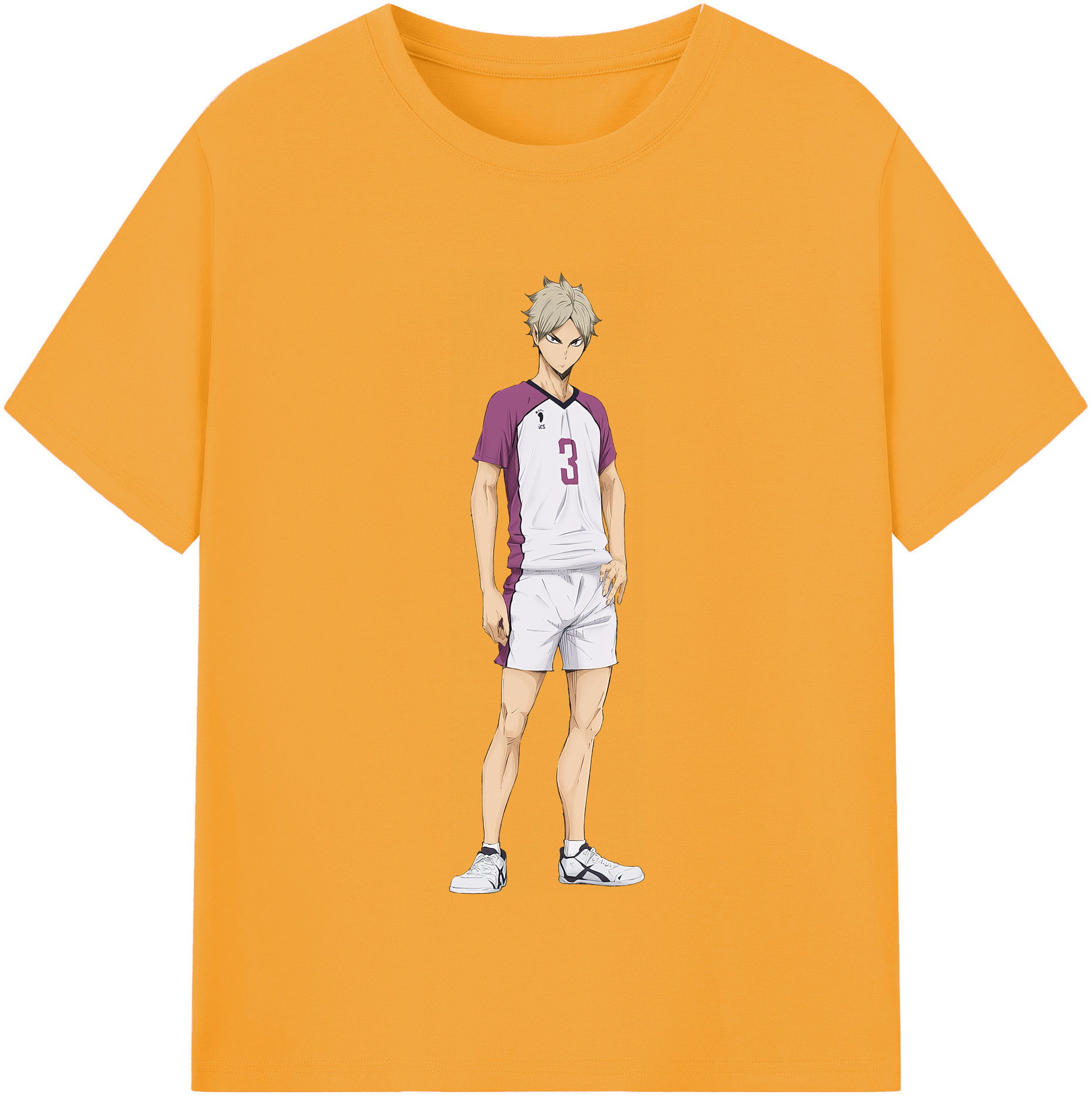 （画像用） ハイキュー!! Haikyu!! レディースカジュアルプリントTシャツ（綿100％）