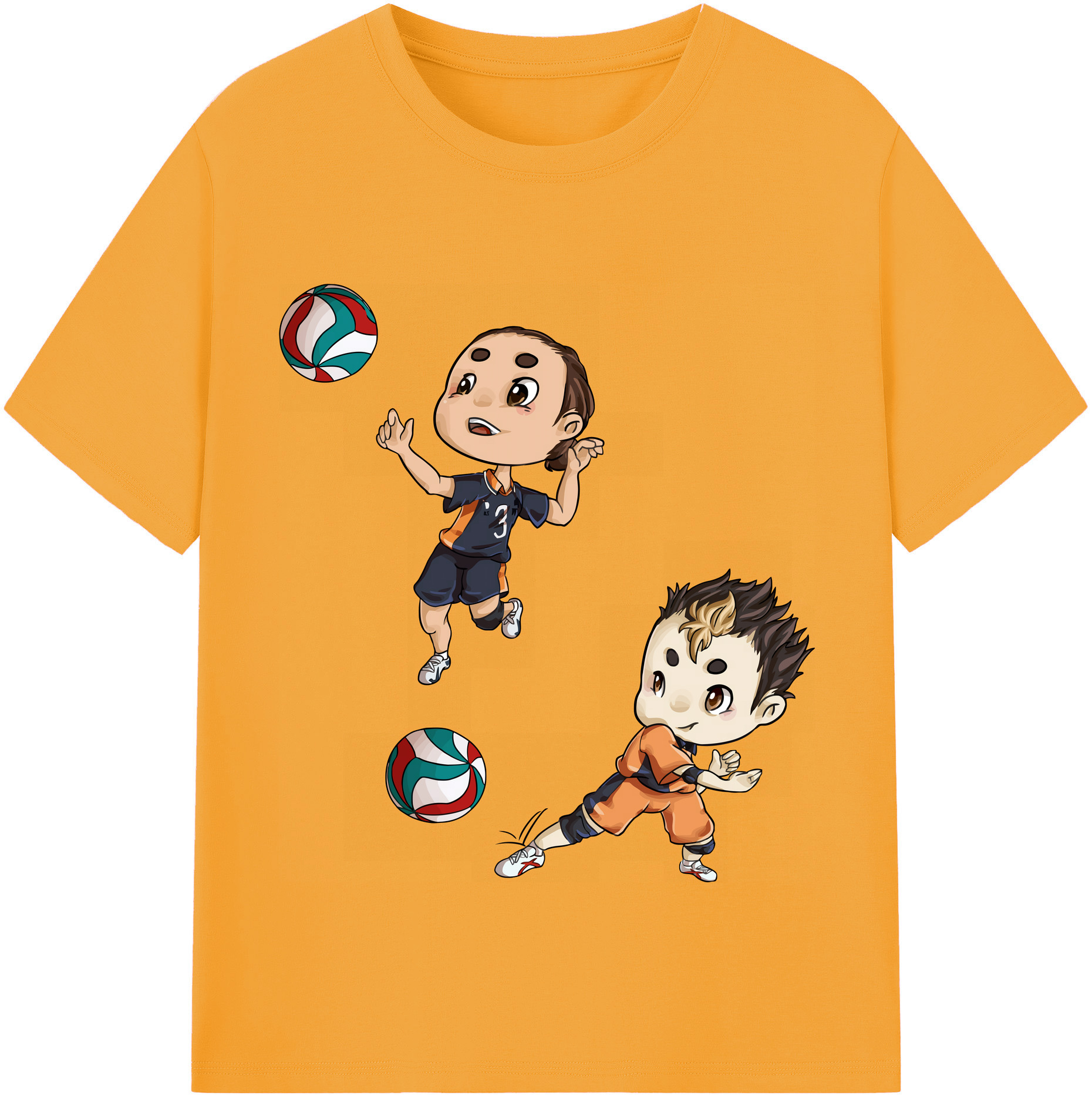 （画像用） ハイキュー!! Haikyu!! レディースカジュアルプリントTシャツ（綿100％）
