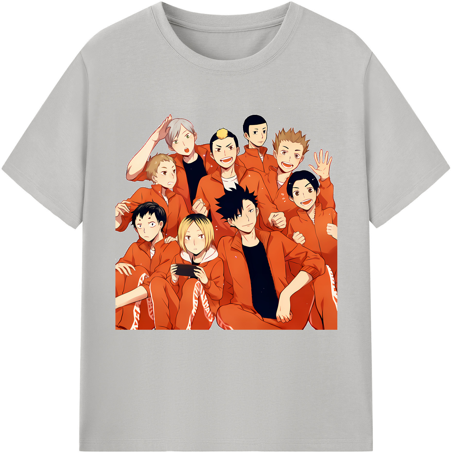 （画像用） ハイキュー!! Haikyu!! レディースカジュアルプリントTシャツ（綿100％）
