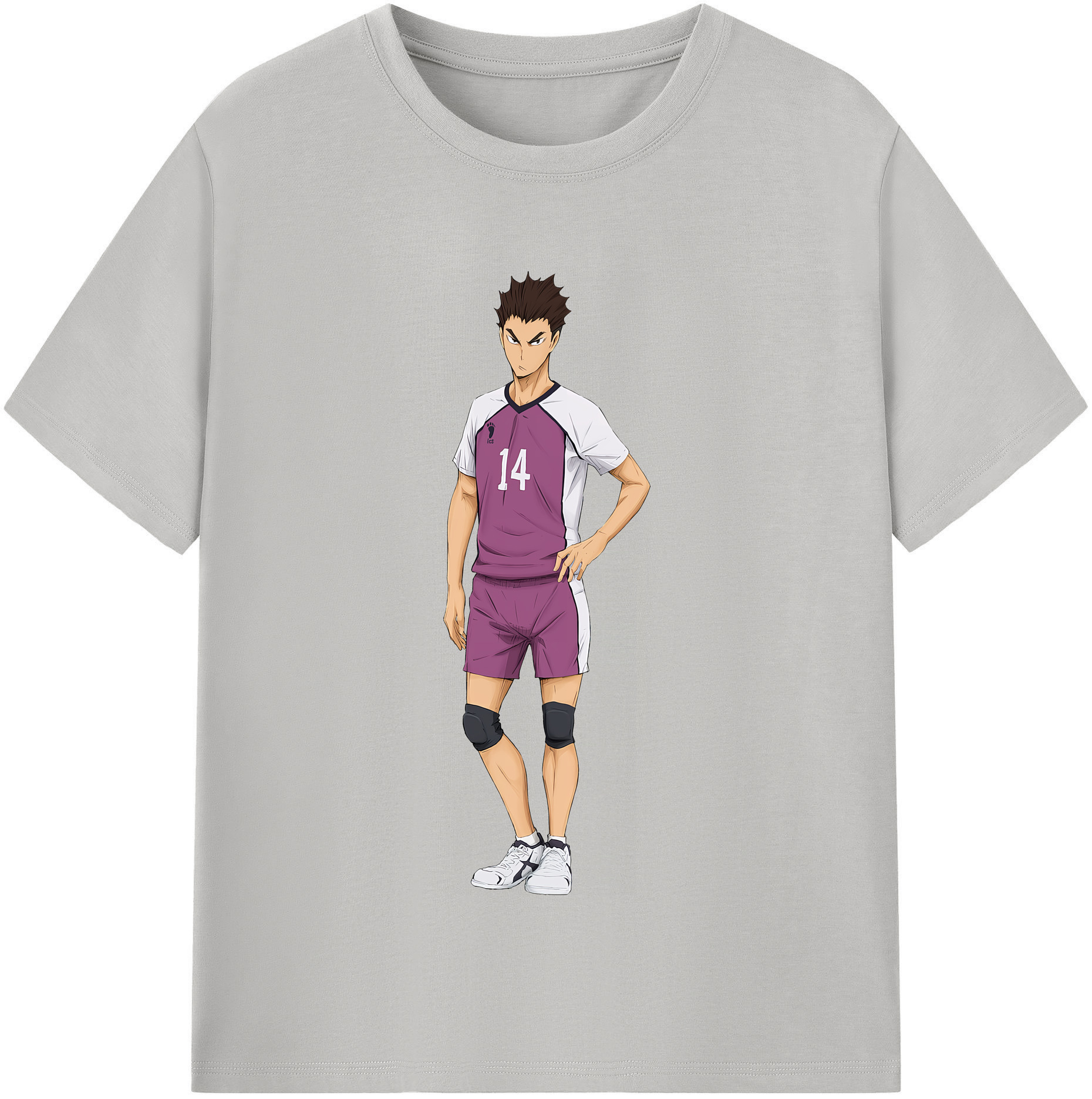 （画像用） ハイキュー!! Haikyu!! レディースカジュアルプリントTシャツ（綿100％）