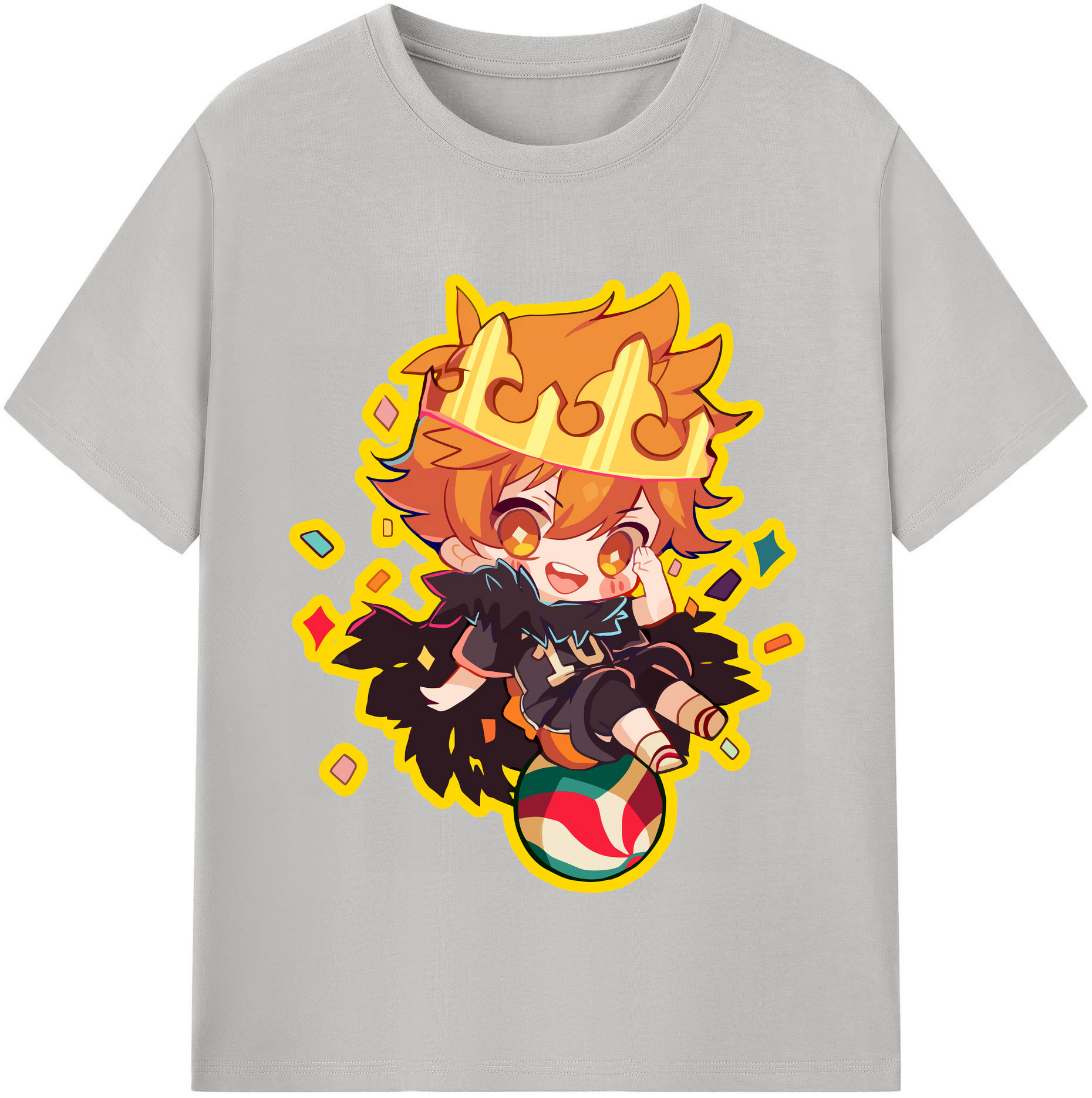 （画像用） ハイキュー!! Haikyu!! レディースカジュアルプリントTシャツ（綿100％）