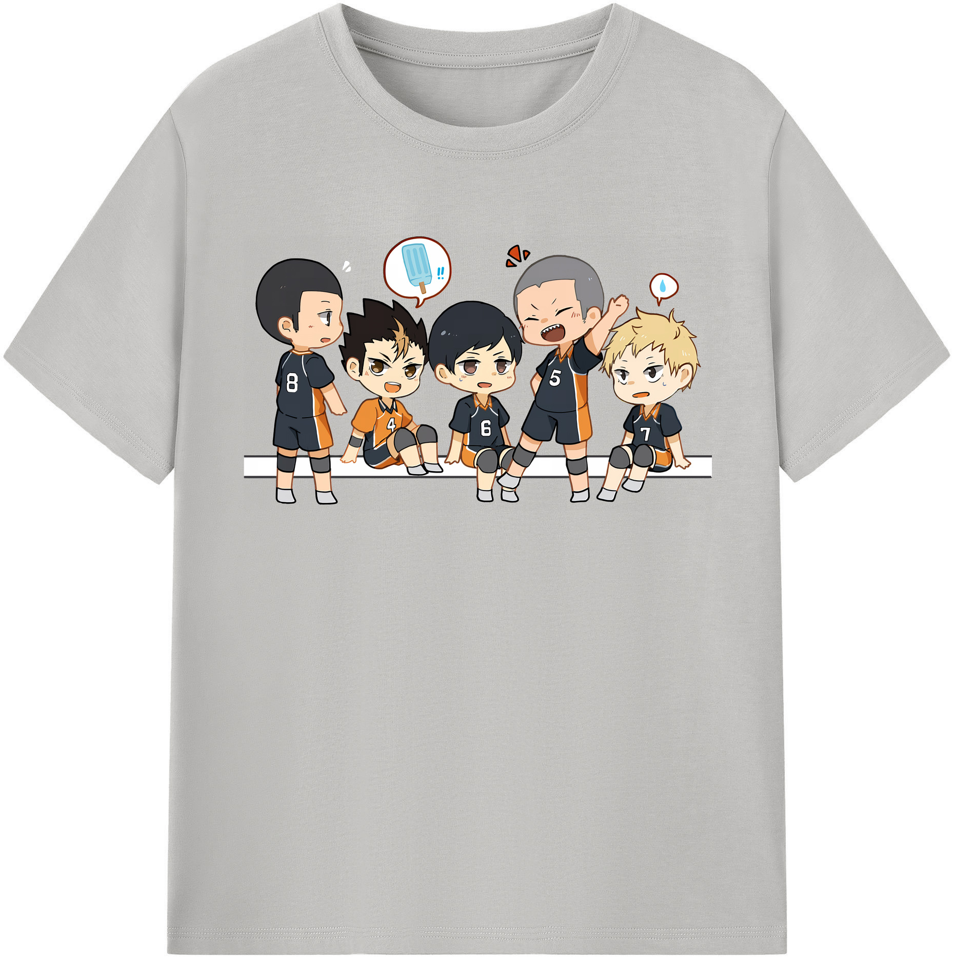 （画像用） ハイキュー!! Haikyu!! レディースカジュアルプリントTシャツ（綿100％）