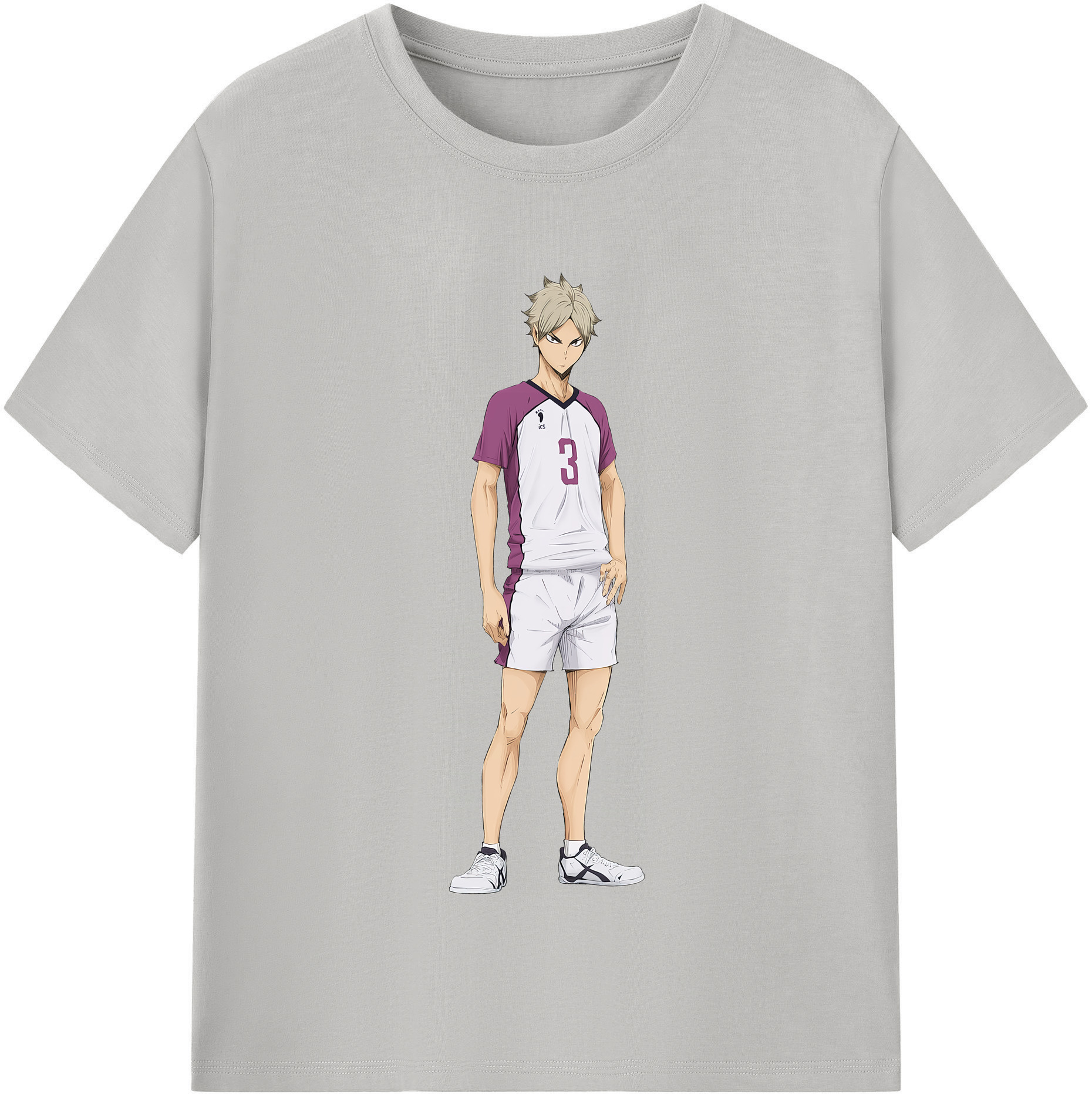 （画像用） ハイキュー!! Haikyu!! レディースカジュアルプリントTシャツ（綿100％）
