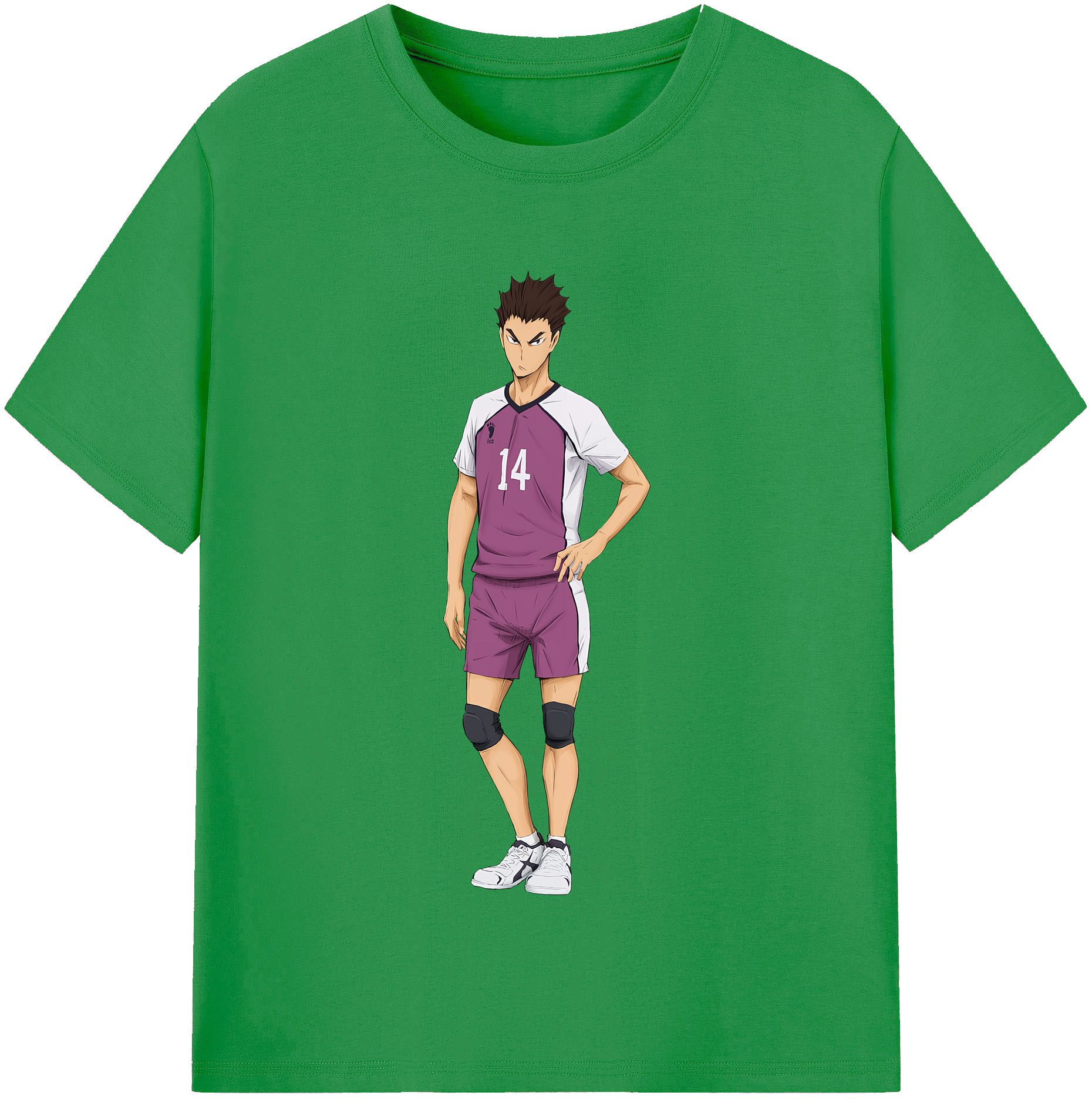 （画像用） ハイキュー!! Haikyu!! レディースカジュアルプリントTシャツ（綿100％）