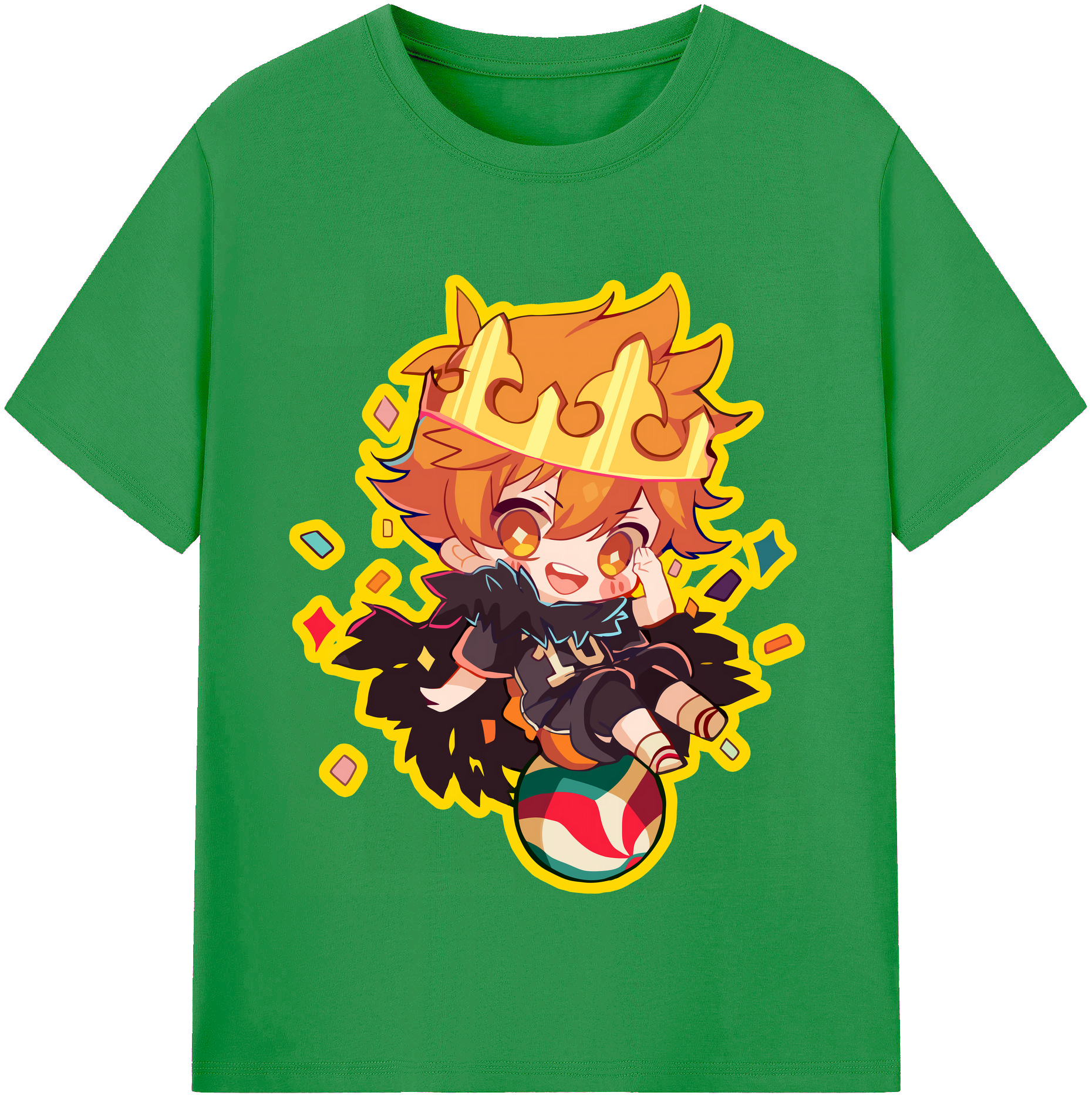（画像用） ハイキュー!! Haikyu!! レディースカジュアルプリントTシャツ（綿100％）