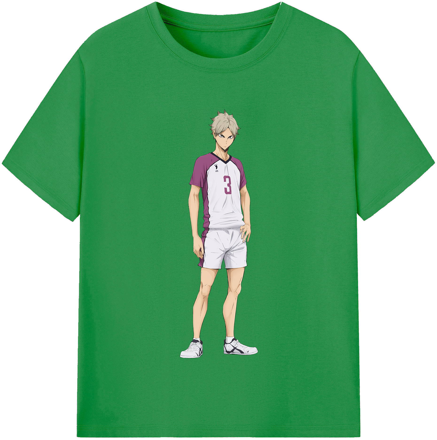 （画像用） ハイキュー!! Haikyu!! レディースカジュアルプリントTシャツ（綿100％）