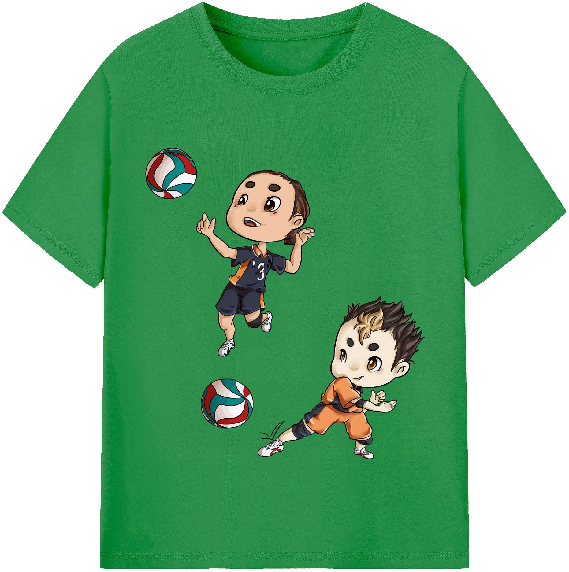 （画像用） ハイキュー!! Haikyu!! レディースカジュアルプリントTシャツ（綿100％）