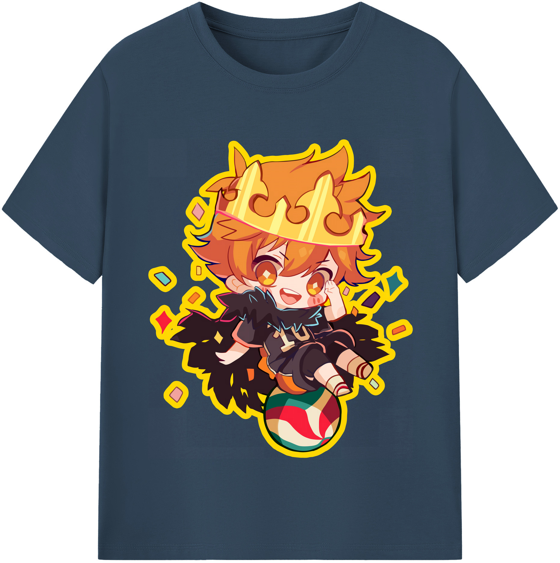 （画像用） ハイキュー!! Haikyu!! レディースカジュアルプリントTシャツ（綿100％）