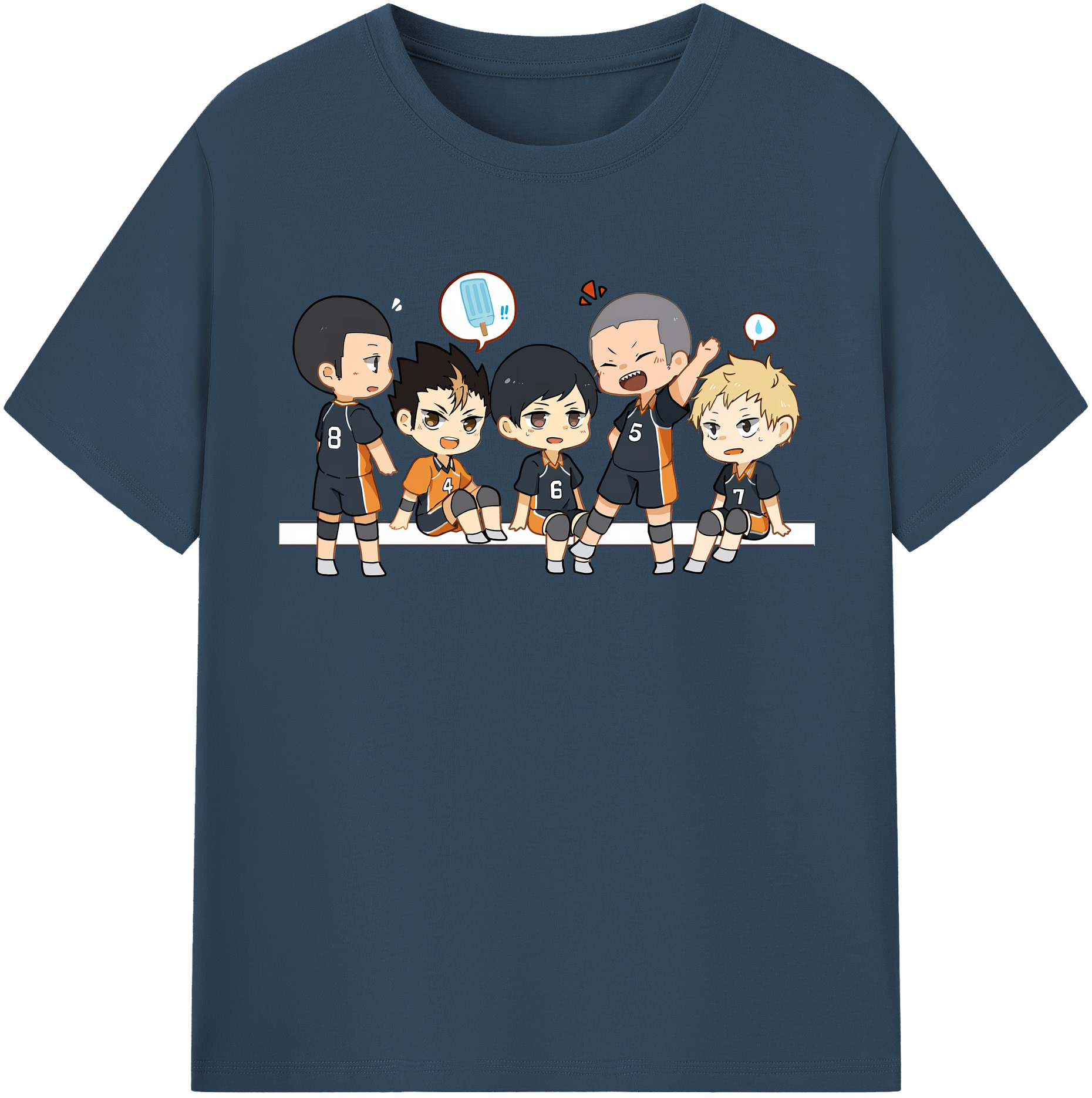 （画像用） ハイキュー!! Haikyu!! レディースカジュアルプリントTシャツ（綿100％）