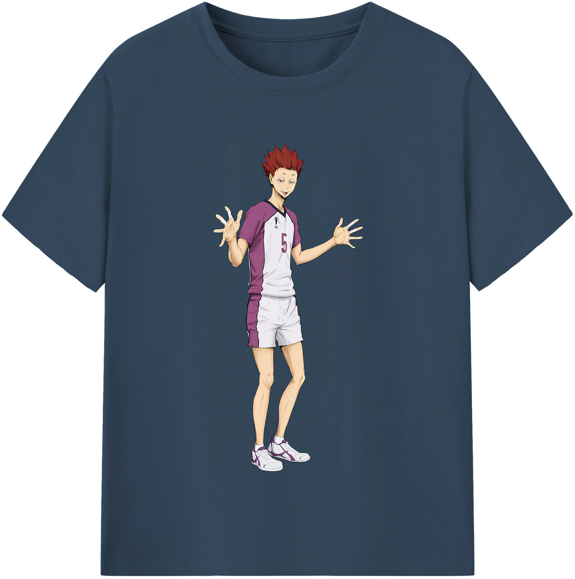 （画像用） ハイキュー!! Haikyu!! レディースカジュアルプリントTシャツ（綿100％）